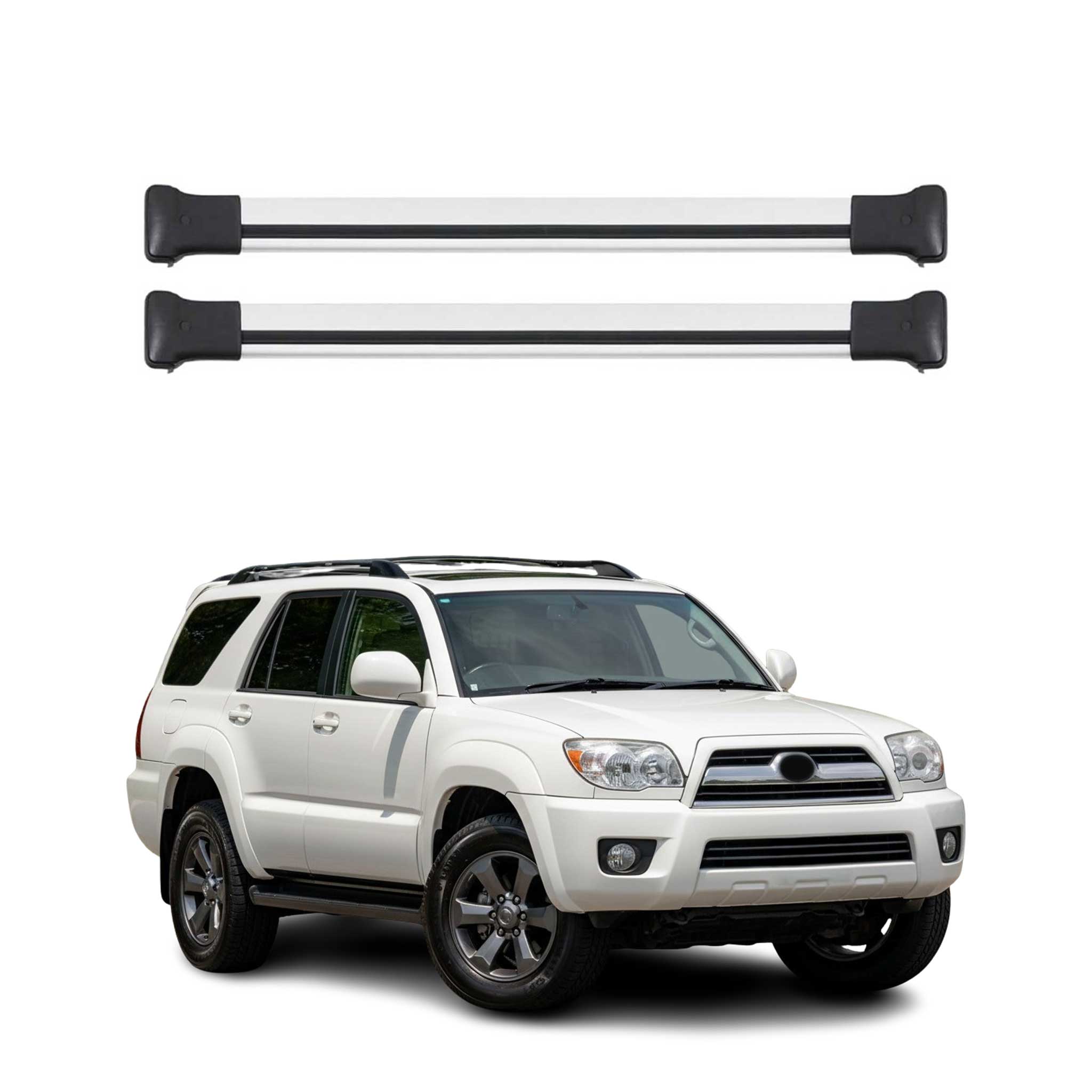 2006-2009 Toyota 4Runner Roof Rack Cross Bars Silver