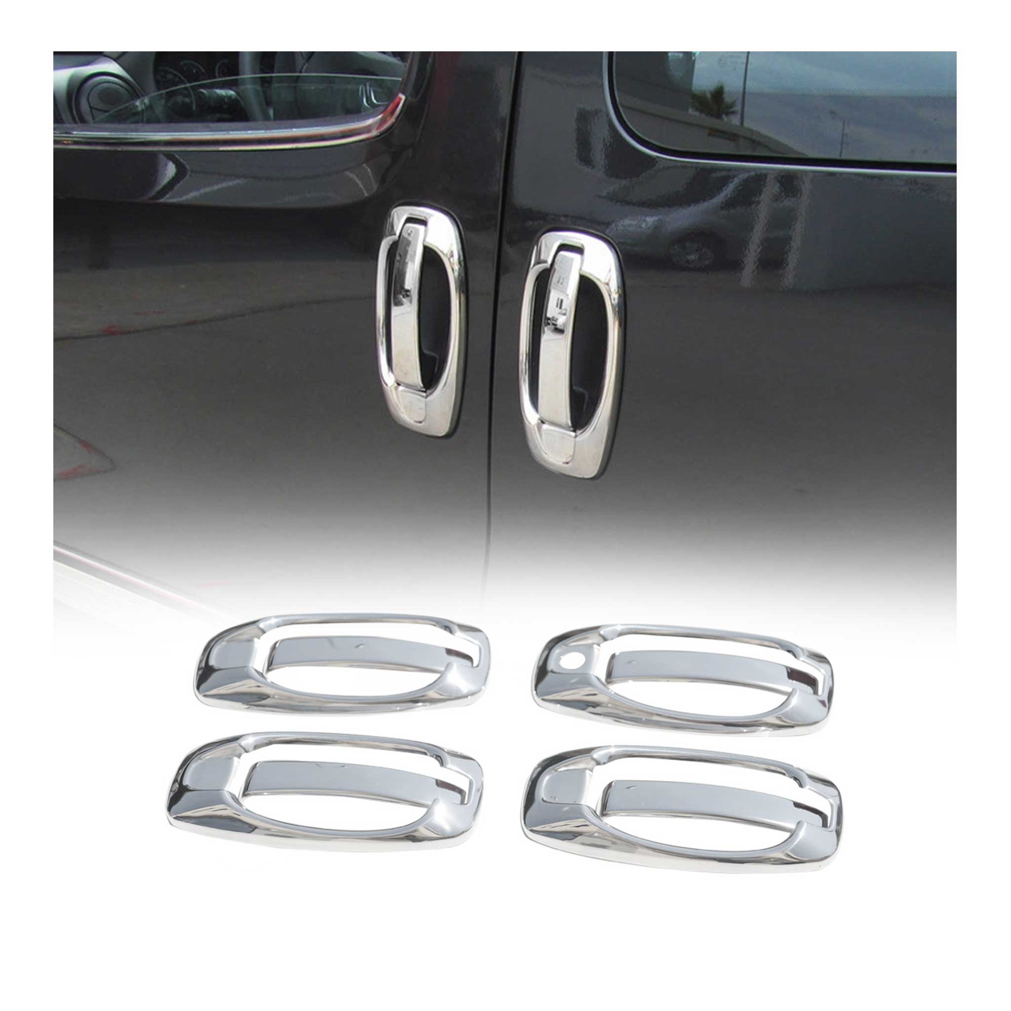 2015-2022 RAM ProMaster City Car Door Handle Cover Protector Stainless Steel 8 Pcs