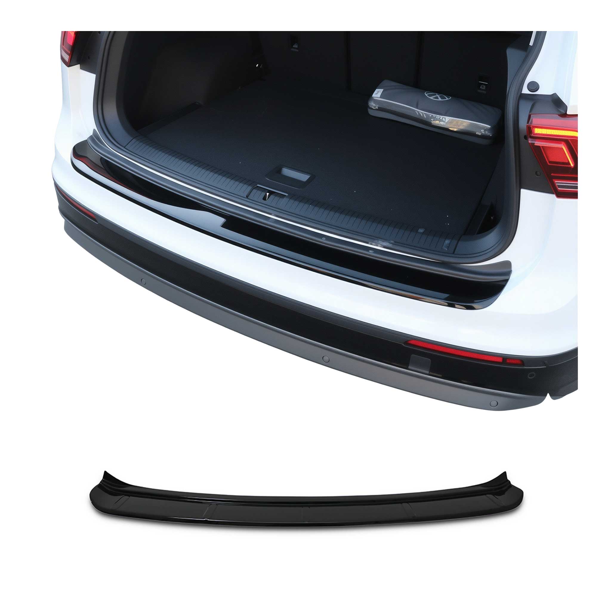 2018-2024 VW Tiguan Rear Bumper Guard Acrylic Black
