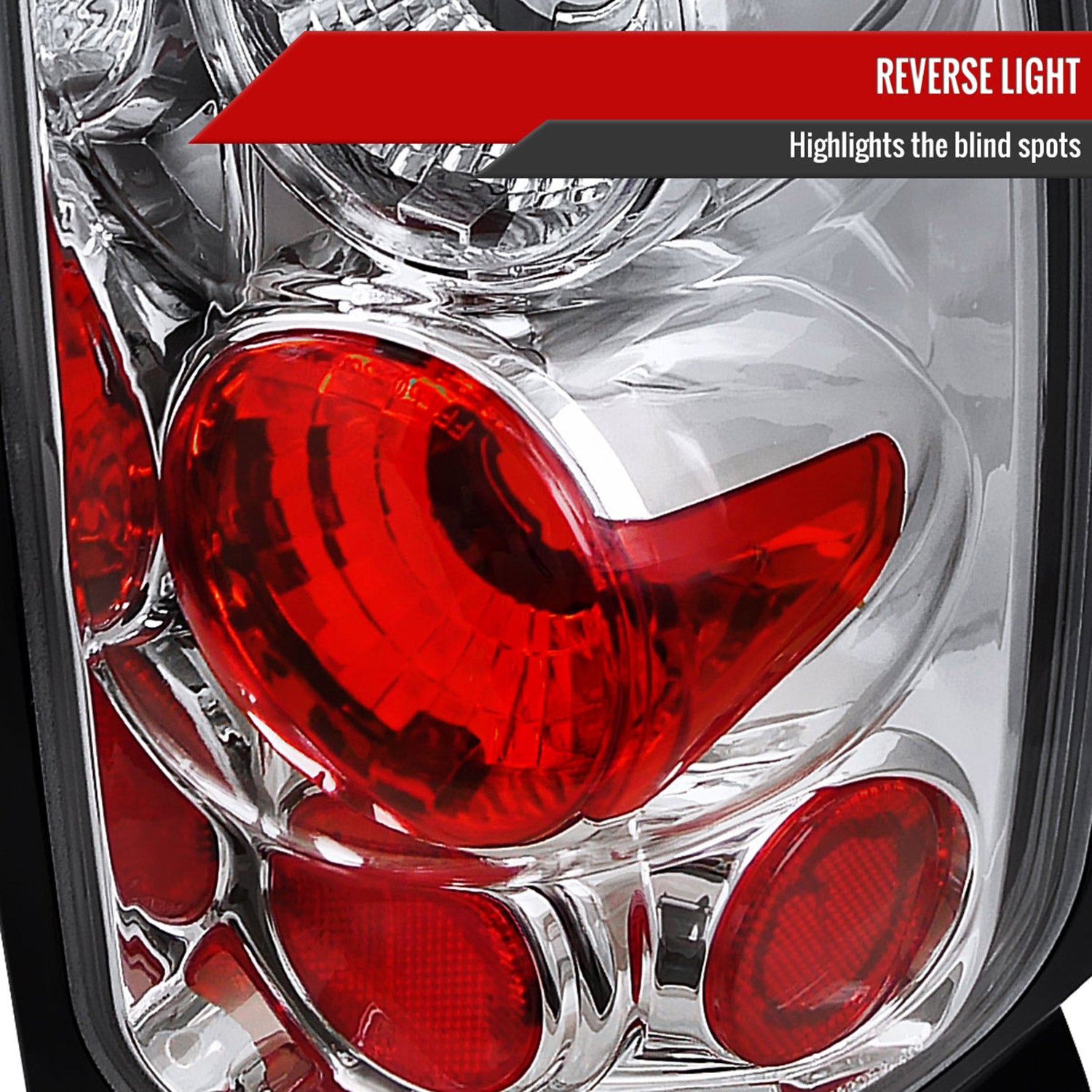 1994-2002 Dodge RAM Tail Lights Chrome Housing/Clear Lens