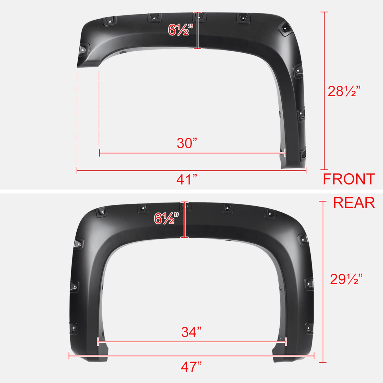 2007-2013 Chevy Silverado 1500 69.3" Bed Fleetside Smooth Fender Flares