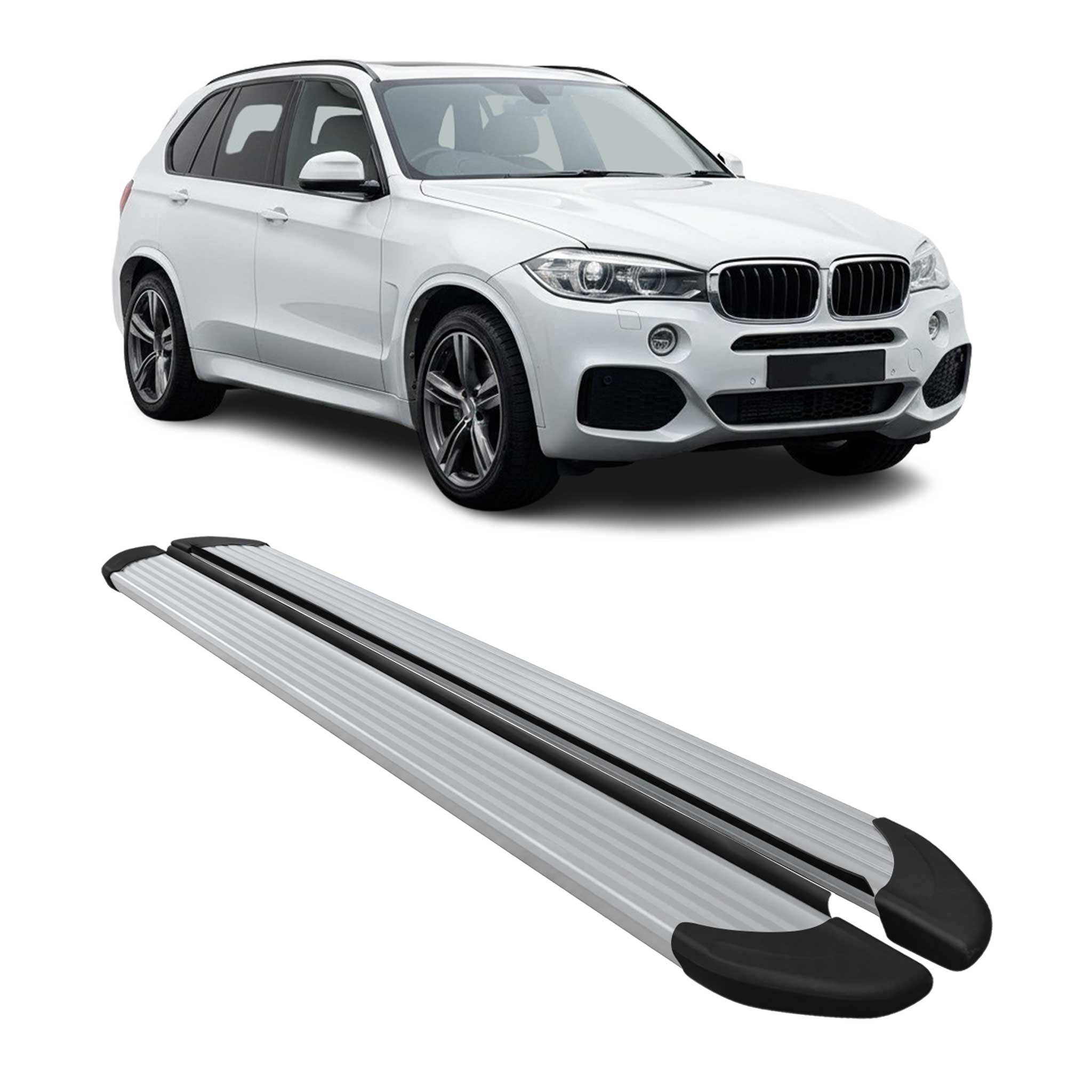 2014-2018 BMW X5 F15-F85 Running Boards Side Steps Silver
