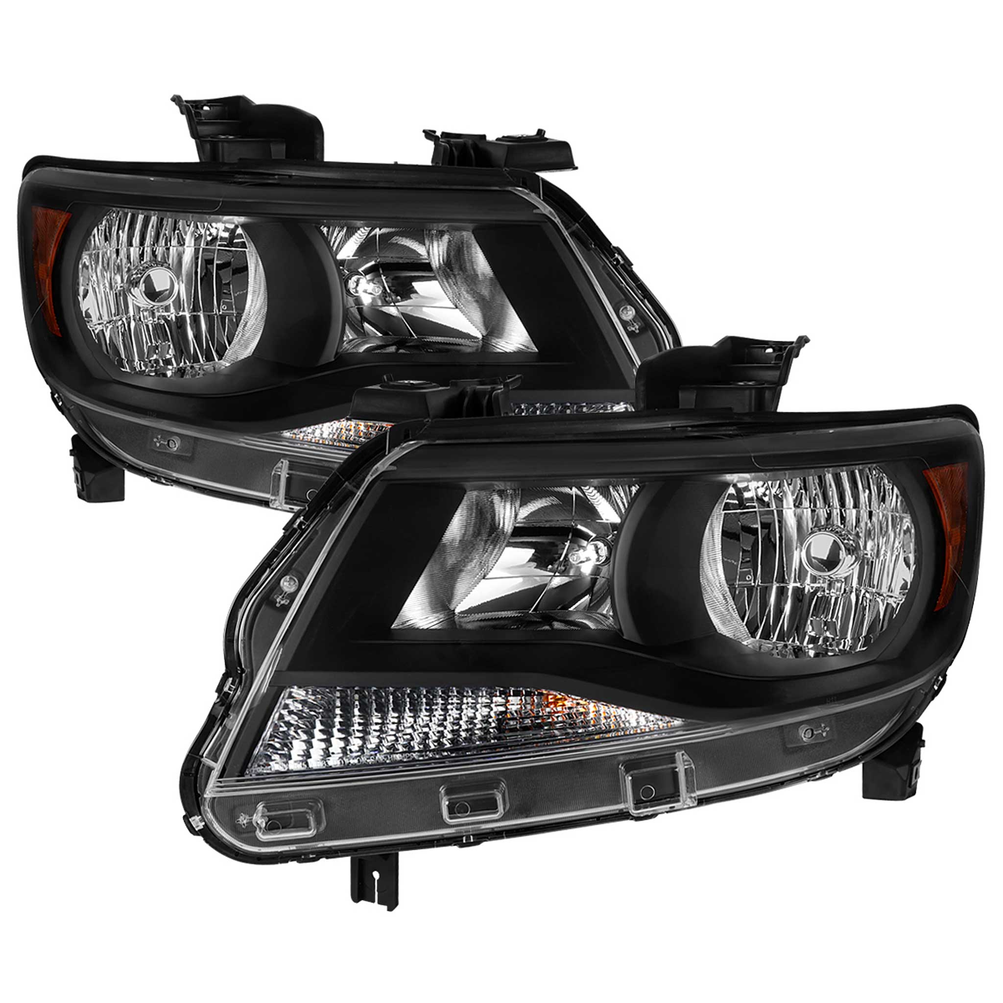 For Chevrolet Colorado 2015-2022 Factory Headlights Matte Black Housing Clear Lens