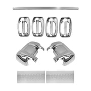 2014-2022 RAM ProMaster Mirror Cover Caps & Door Sill Covers Chrome Set 13x