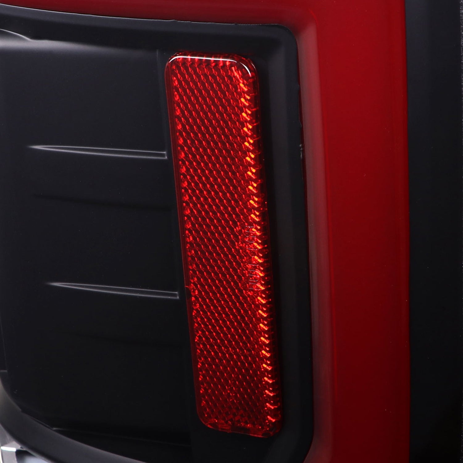 2017-2019 Ford F-250/350/450/550 Red LED Bar Tail Lights Matt Black/Clear
