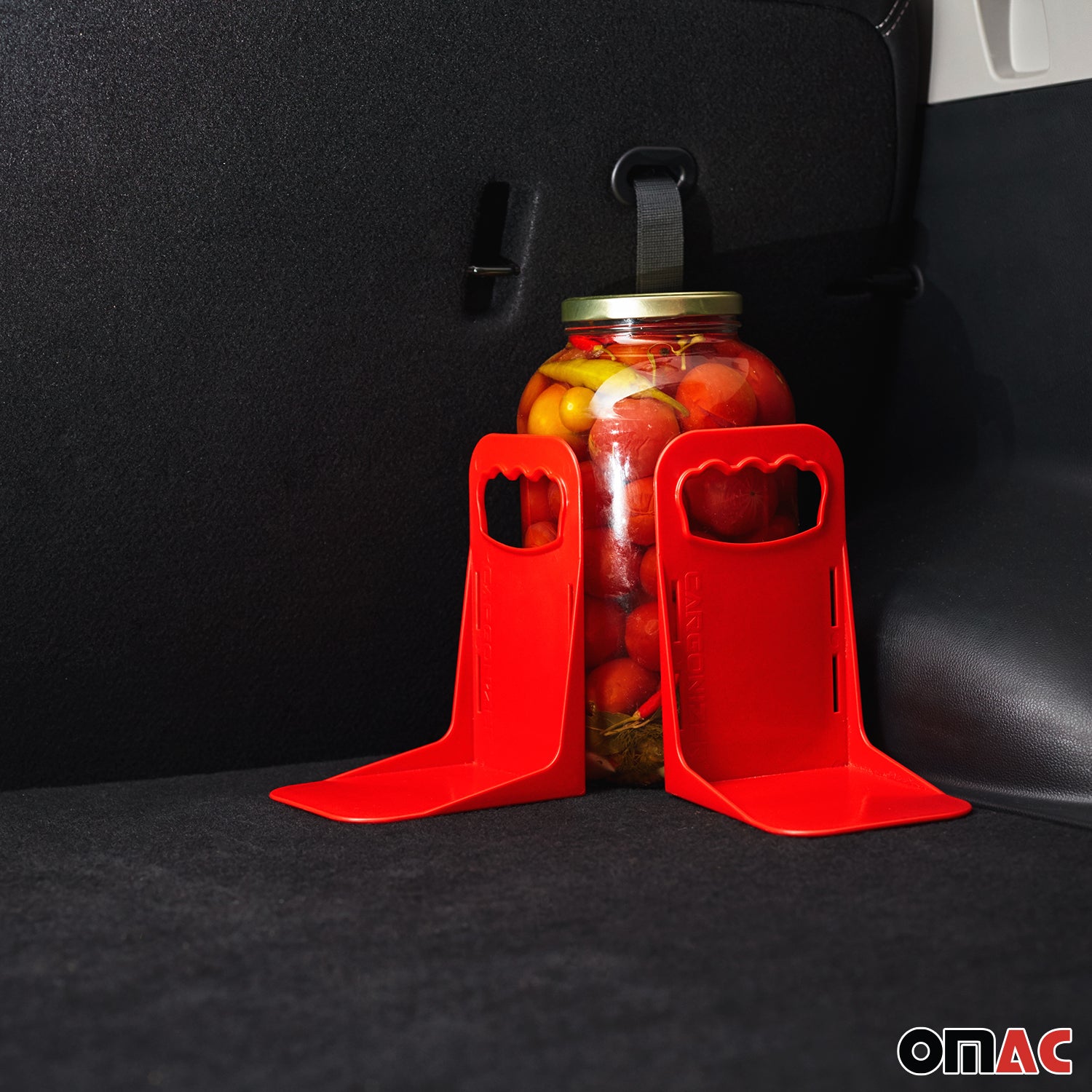 Red Trunk Organizer Grocery Holder Cargo Blocks Stopper Stand Divider Small 1 Pc