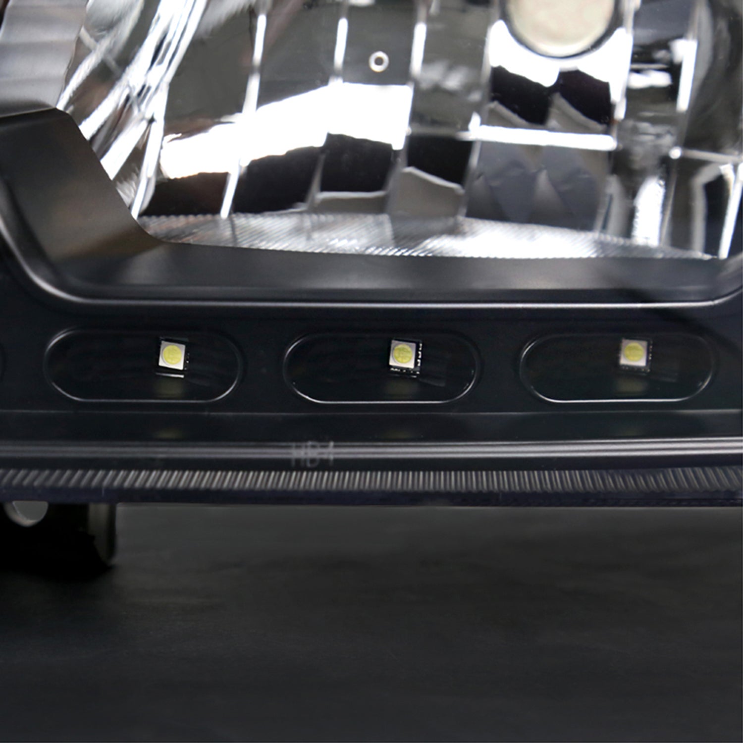 2006-2010 Dodge Charger 1PC LED Light Factory Headlights Amber Reflector Black