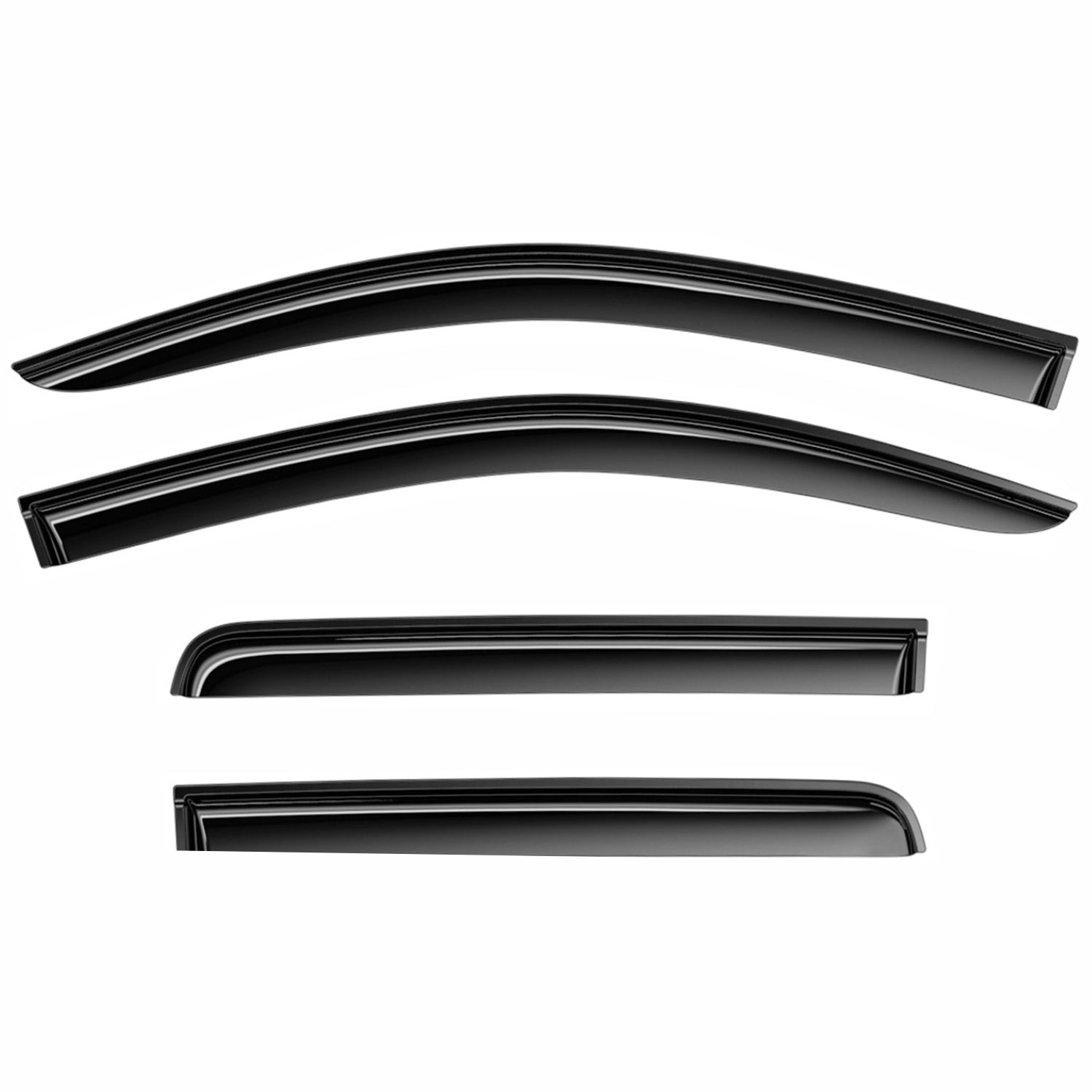 Clim Art Wind Deflectors for Chrysler Town and Country 2008-2016 Shatterproof 4x