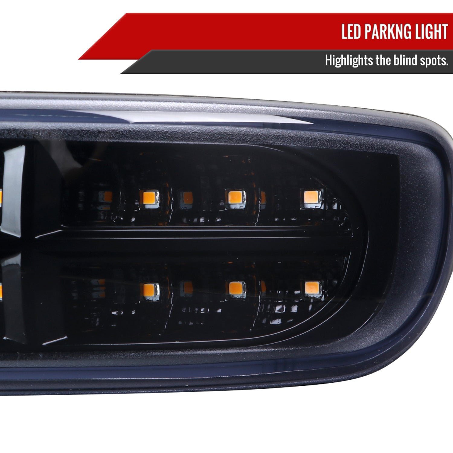 1999-2007 GMC Sierra / Yukon/XL Bumper Lights Signal Lights Glossy Black Smoke