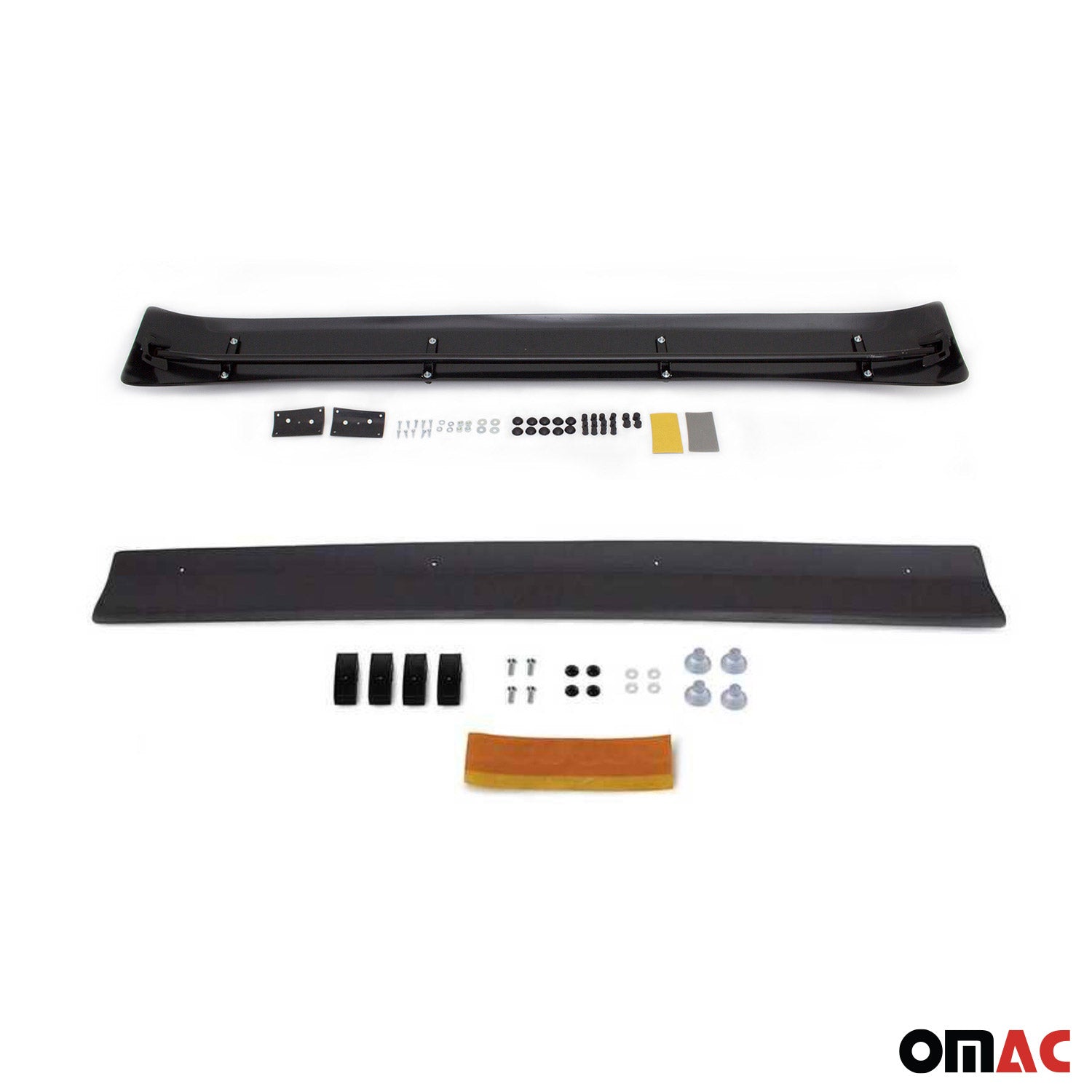 2014-2022 RAM ProMaster Windshield Sun Visor & Bug Shield Hood Deflector Kit 2Pcs Smoke