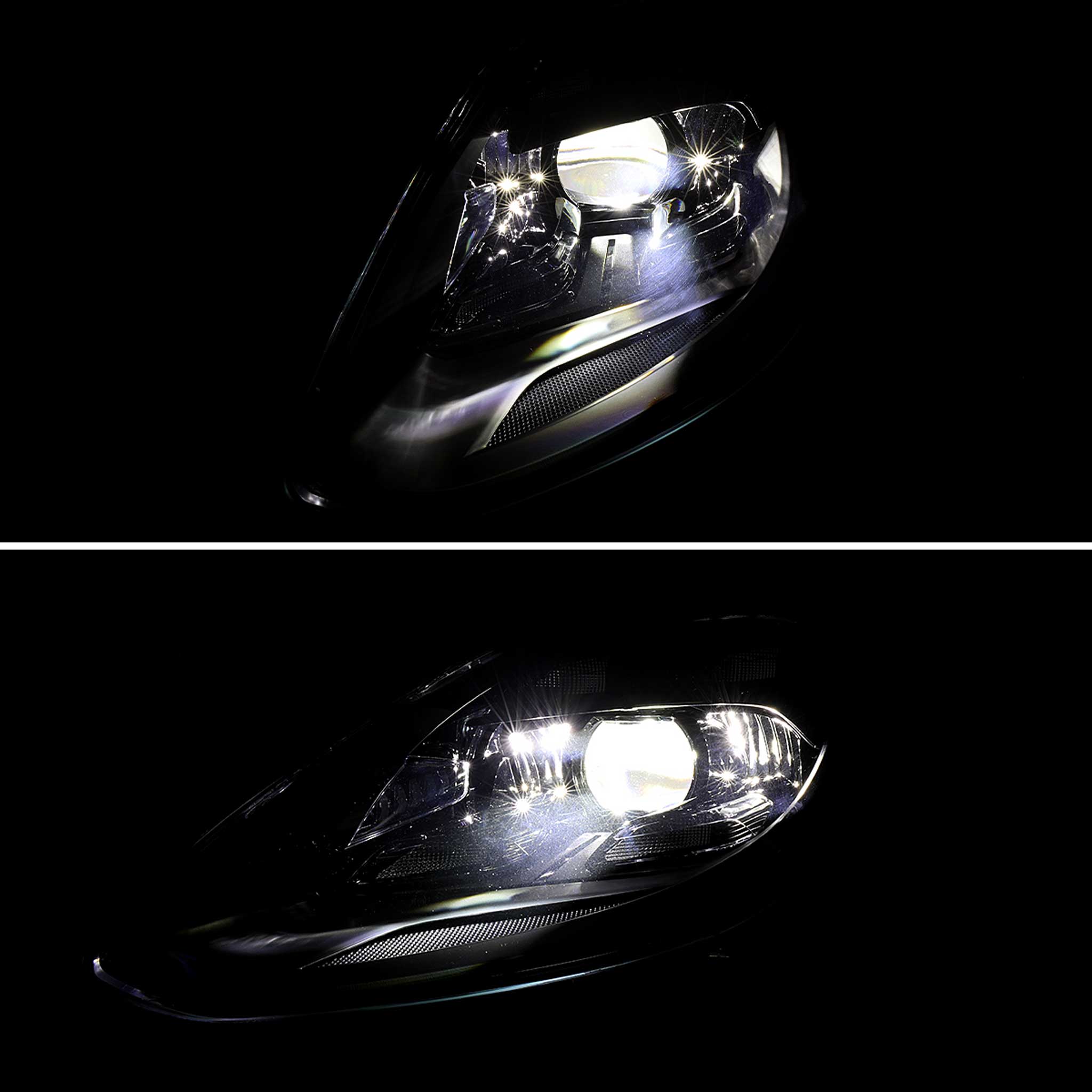 For Porsche Panamera 2017-2022 Matrix LED Projector Headlights DRL Matte Black Clear Lens Glossy Trim