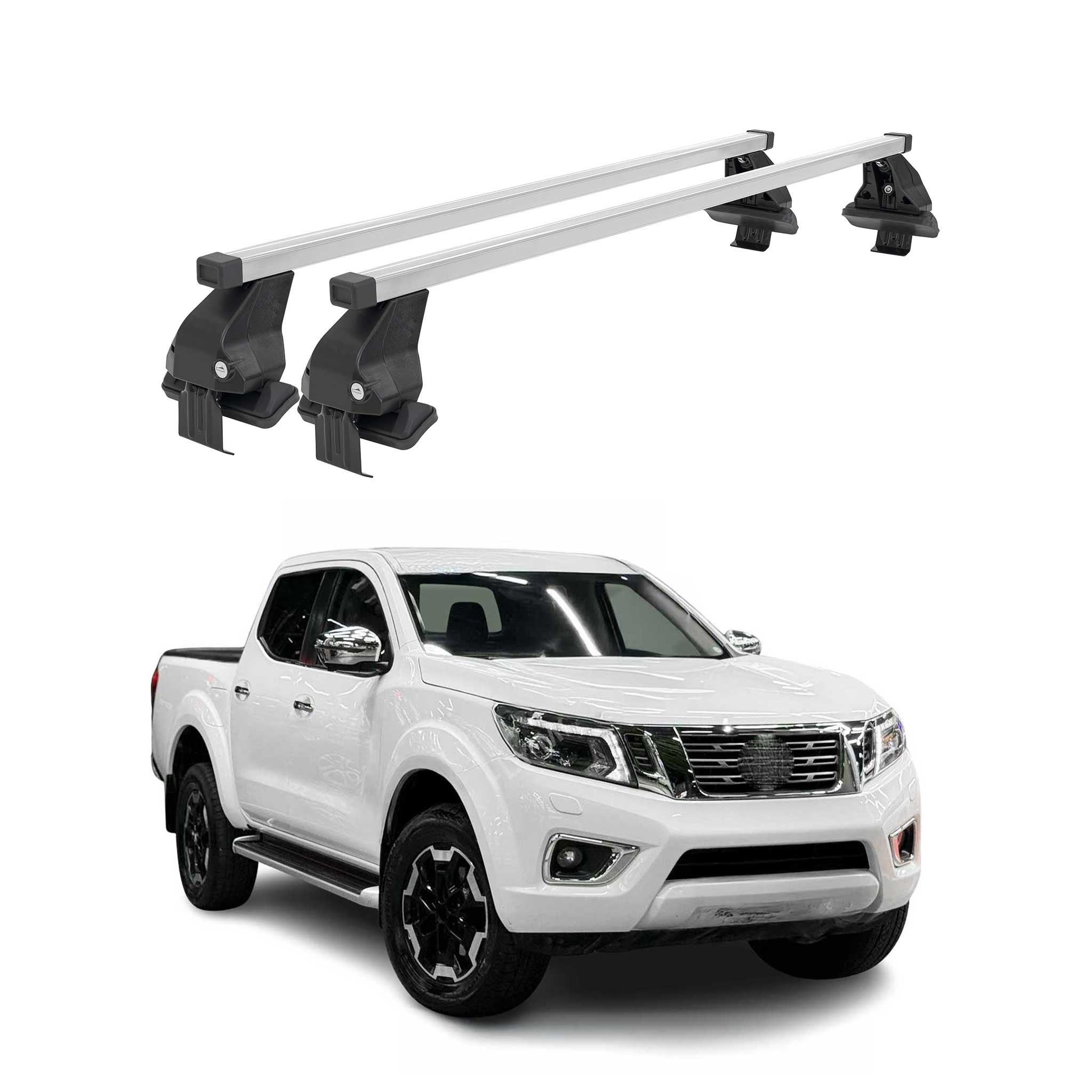 2016-2020 Nissan NP300 Navara Roof Rack Cross Bars Silver