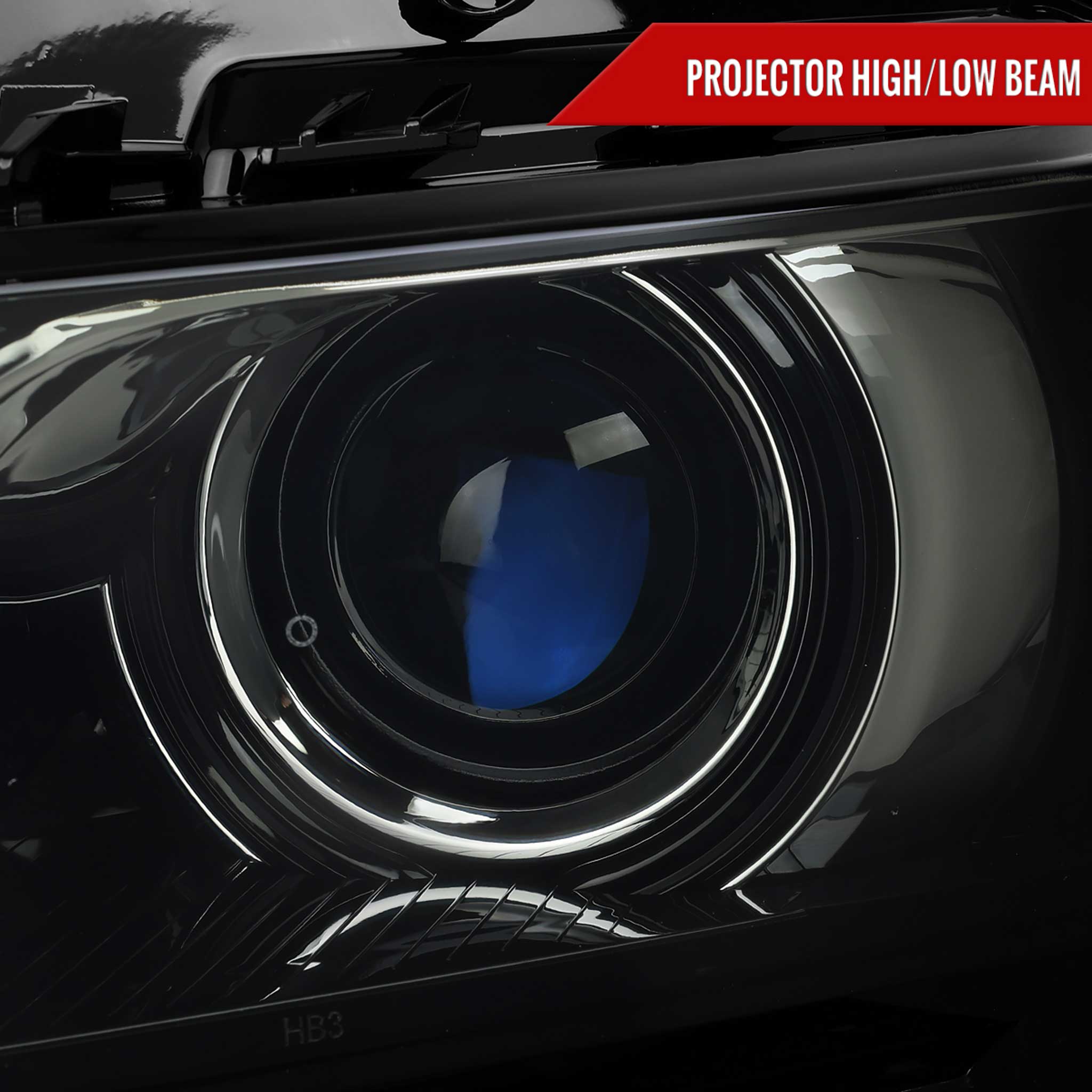 For Chevrolet Impala 2014-2020 Factory Style Projector Headlights Glossy Black Housing Smoked Lens