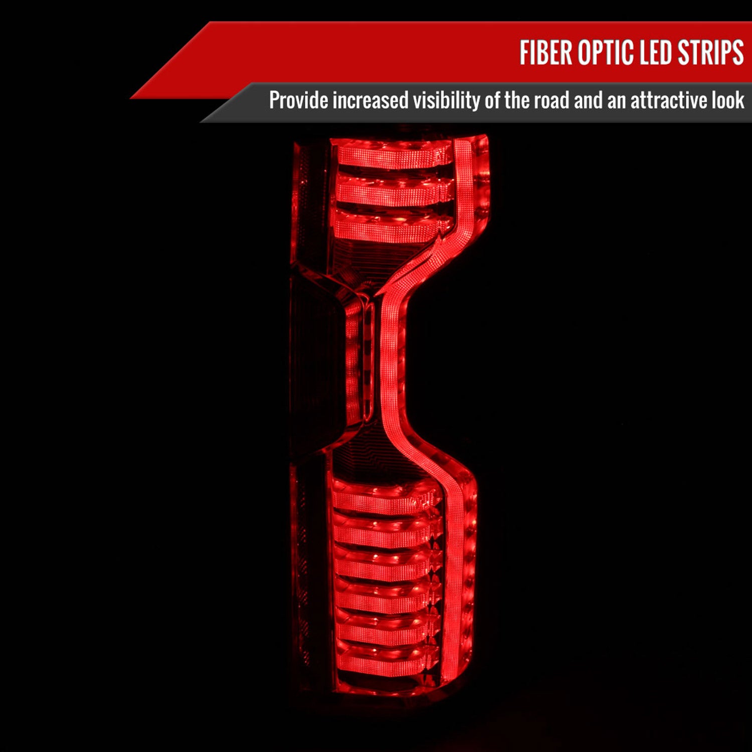 2019-2023 Chevy Silverado 1500 /2500HD/3500HD LED Tail Lights Chrome/Red