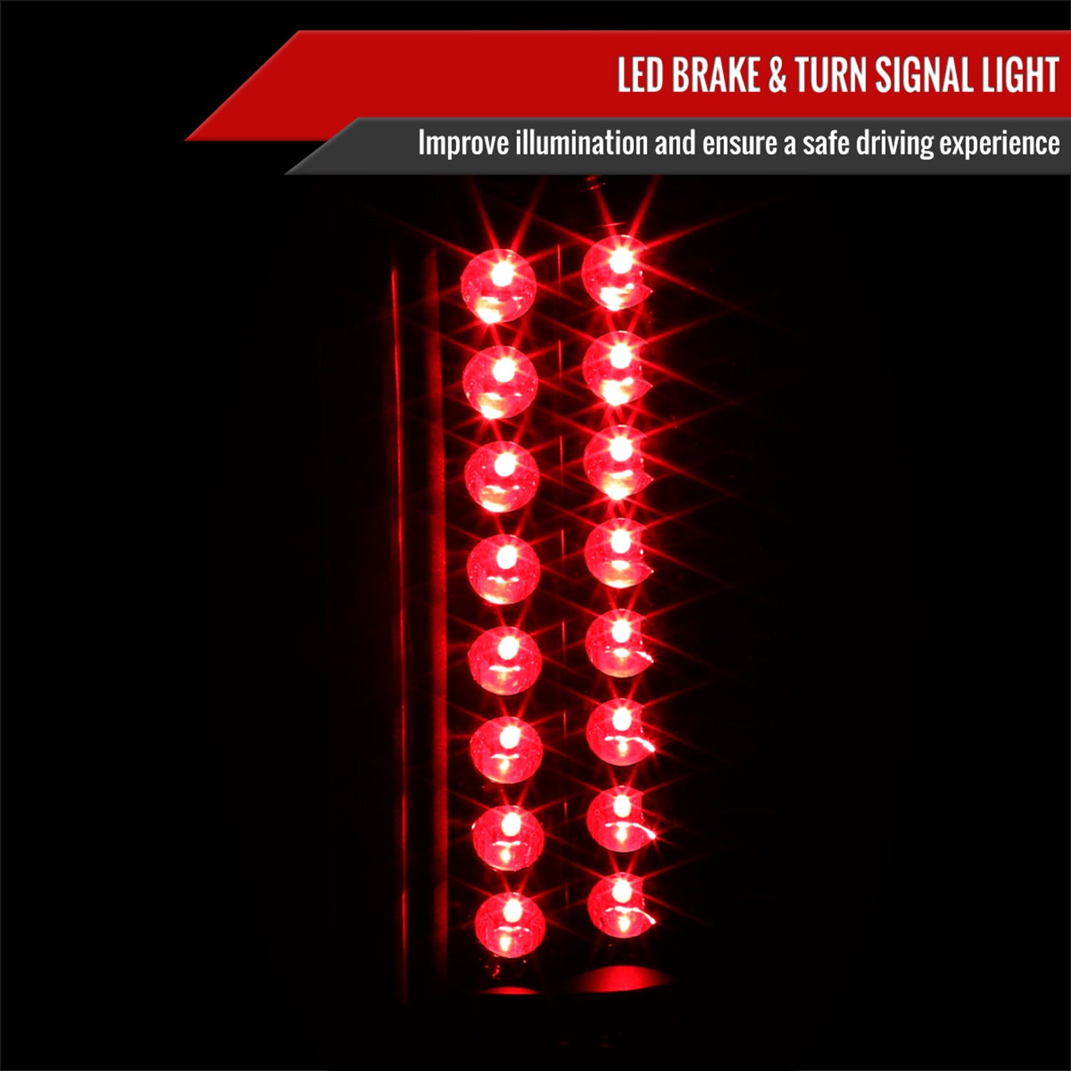 1988-2000 Chevy Silverado/Tahoe/Suburban/Sierra/Yukon LED Tail Lights Black