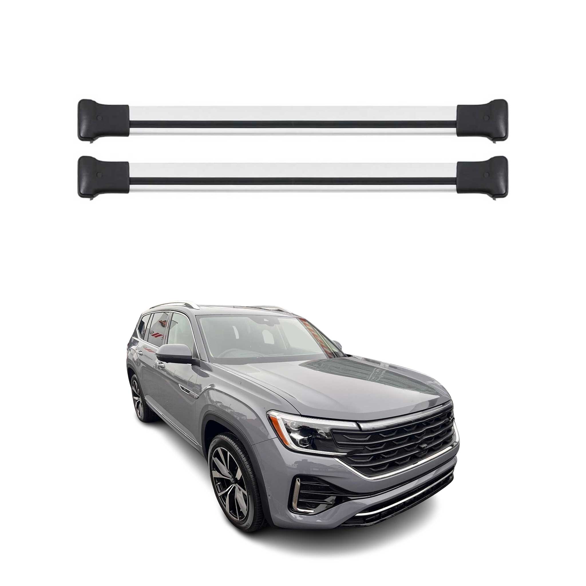 2025 VW Atlas Roof Rack Cross Bars Luggage Carrier Alu Silver 2Pcs