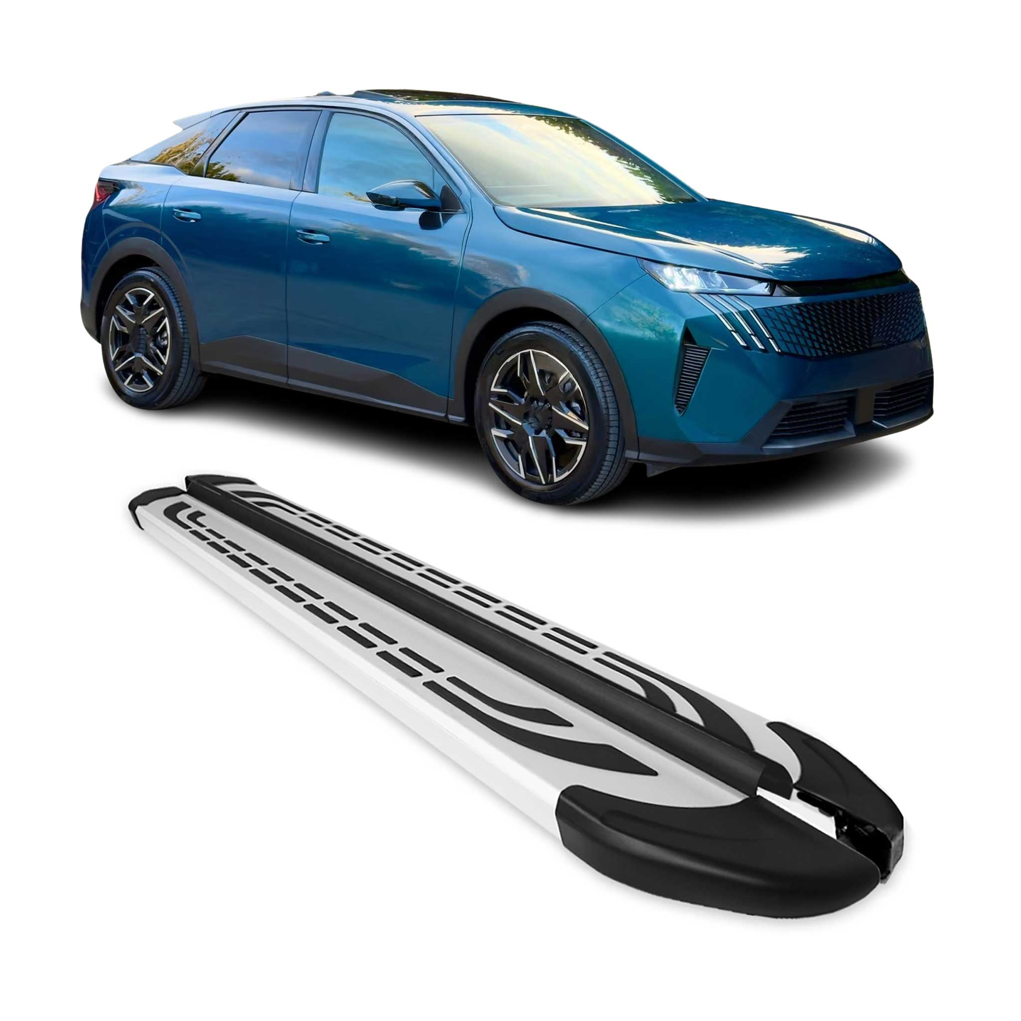 Nerf Bars Side Step Running Boards for Hyundai Santa Fe 2019-2023 Silver 2Pcs