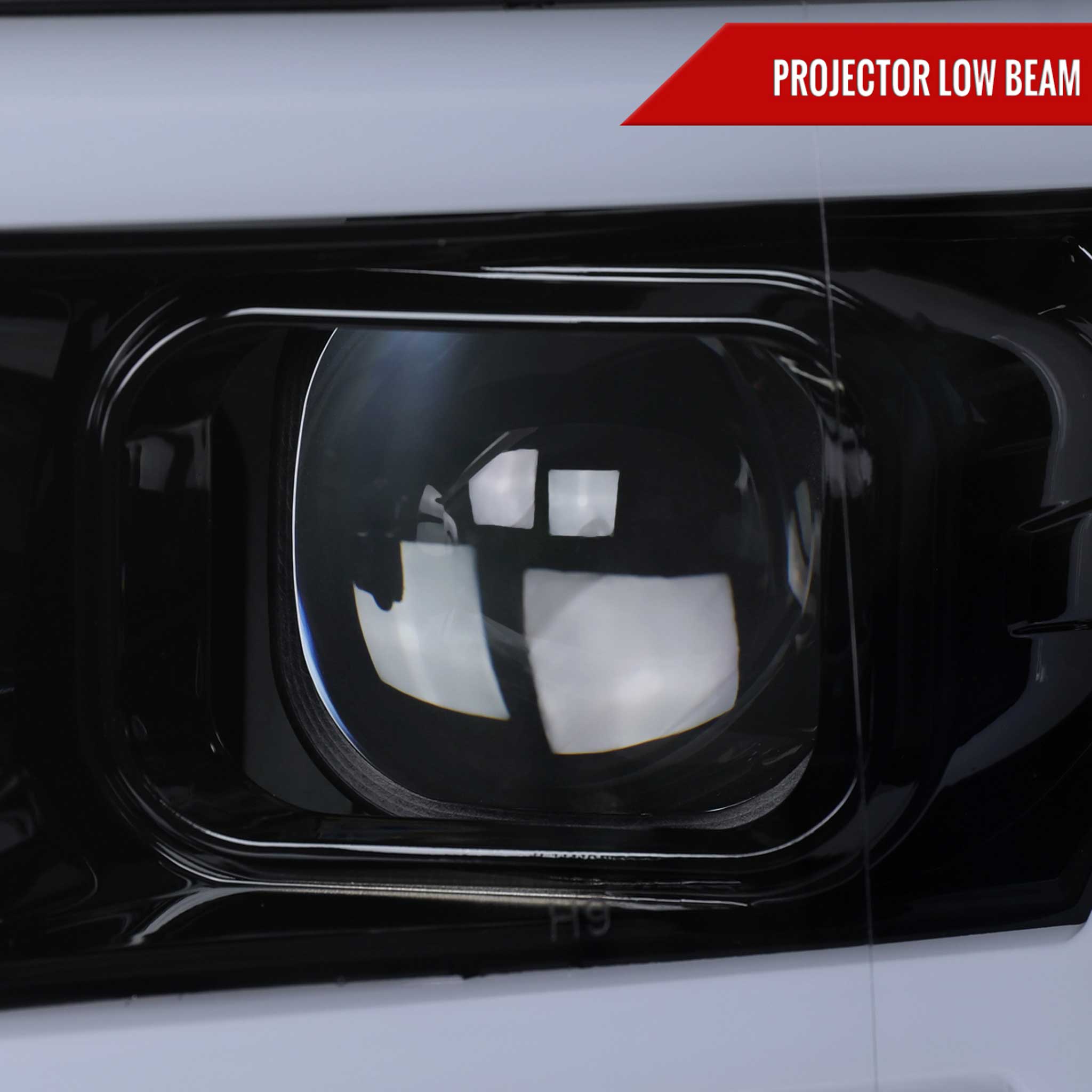 For Ford F-150 2018-2020 LED C Bar Projector Headlights Black Housing Smoked Lens