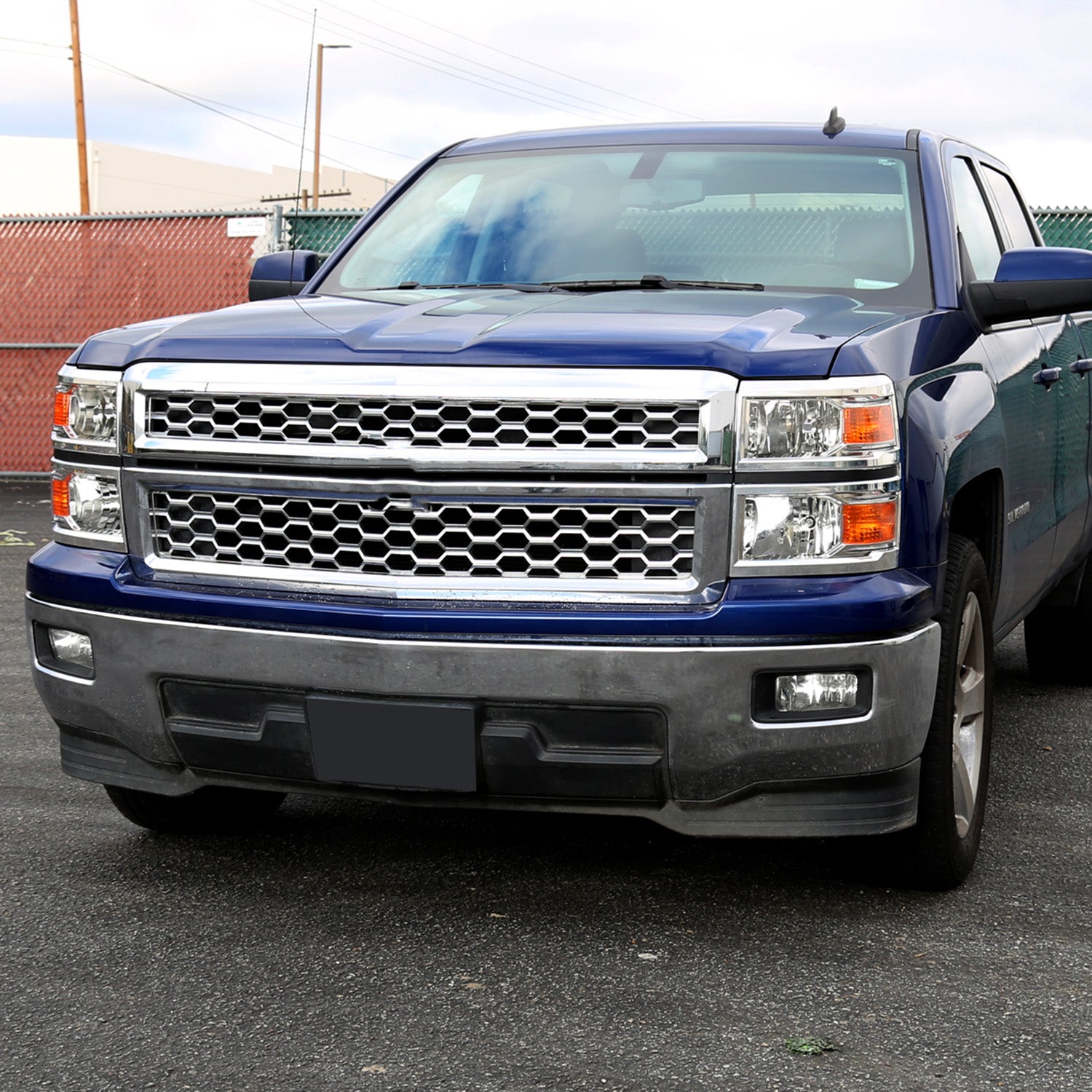 2014-2015 Chevy Silverado 1500 Factory Headlights Amber Reflectors Chrome