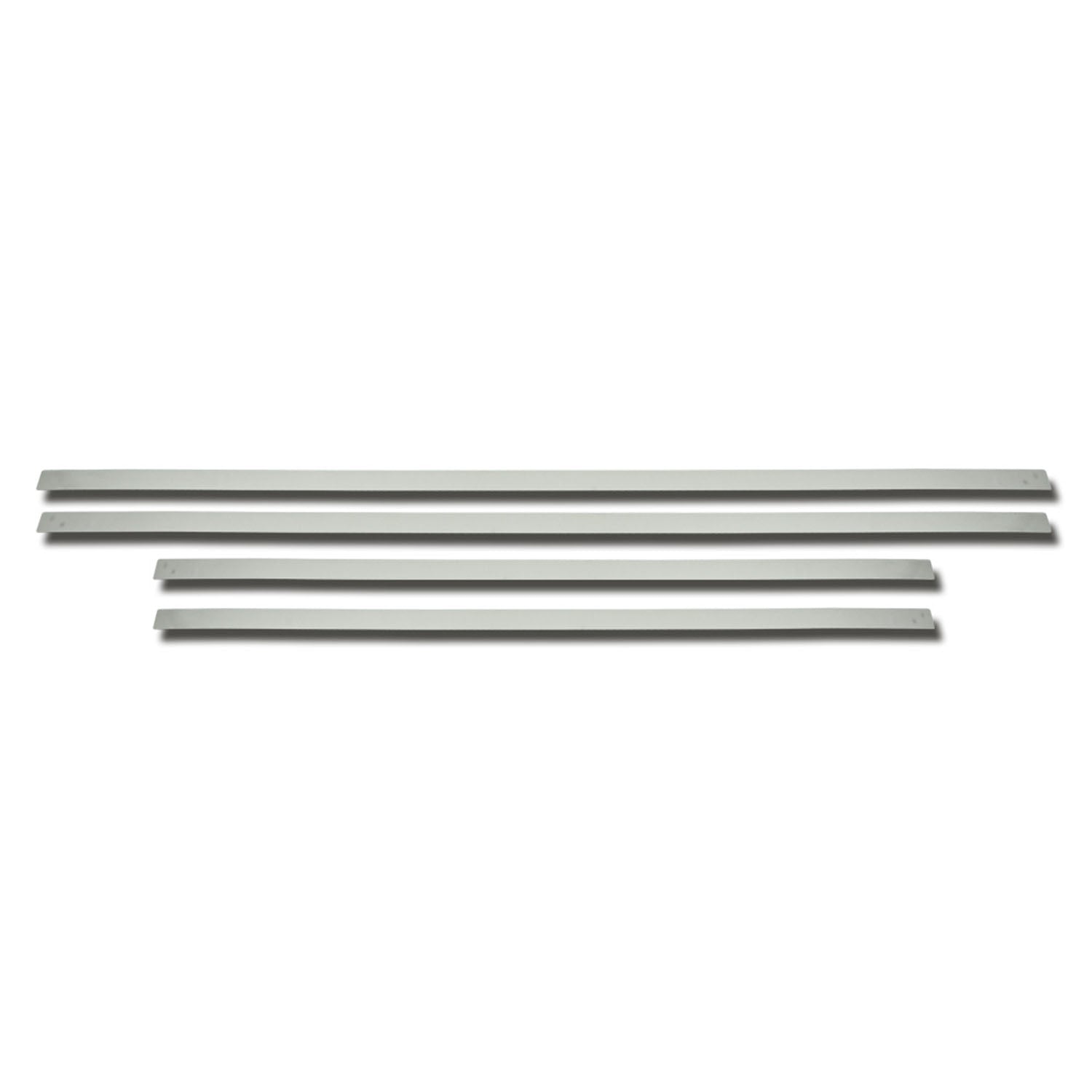 2014-2018 Chevrolet Silverado 2500 Side Door Molding Trim Stainless Steel Silver 4 Pcs