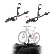 Car Rooftop Mount Bike Rack Carrier Bicycle Universal Lockable Black 2Pcs