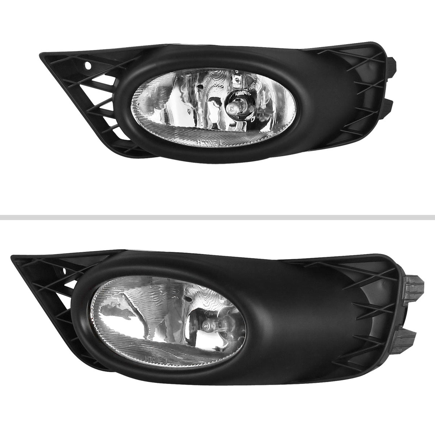 2009-2011 Honda Civic Sedan H11 Fog Lights Kit Chrome Housing/Clear Lens