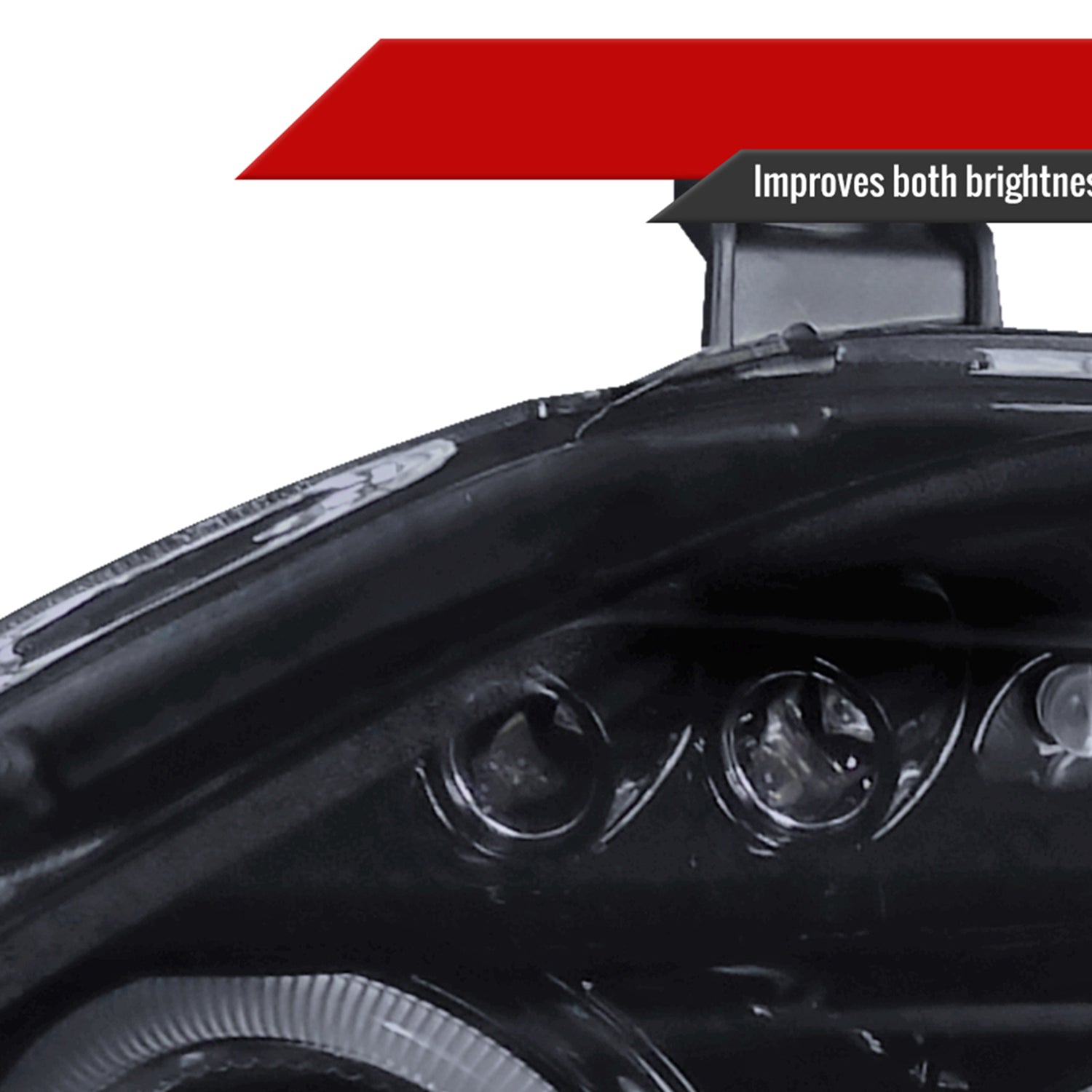 1999-2000 Honda Civic Dual Halo Projector Headlights Glossy Black/Smoke Lens