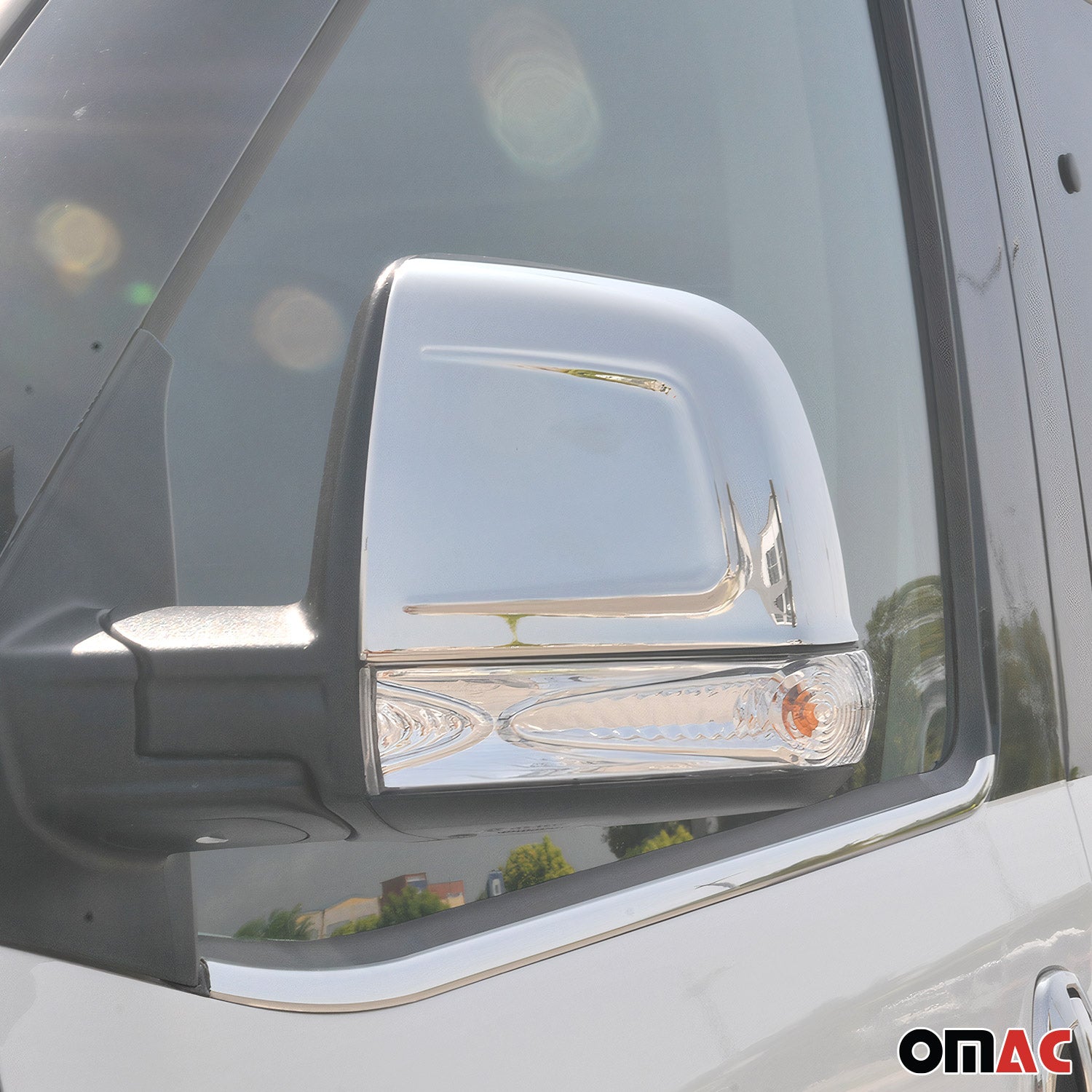 2015-2022 RAM ProMaster City Side Mirror Cover Caps Stainless Steel Silver 2 Pcs