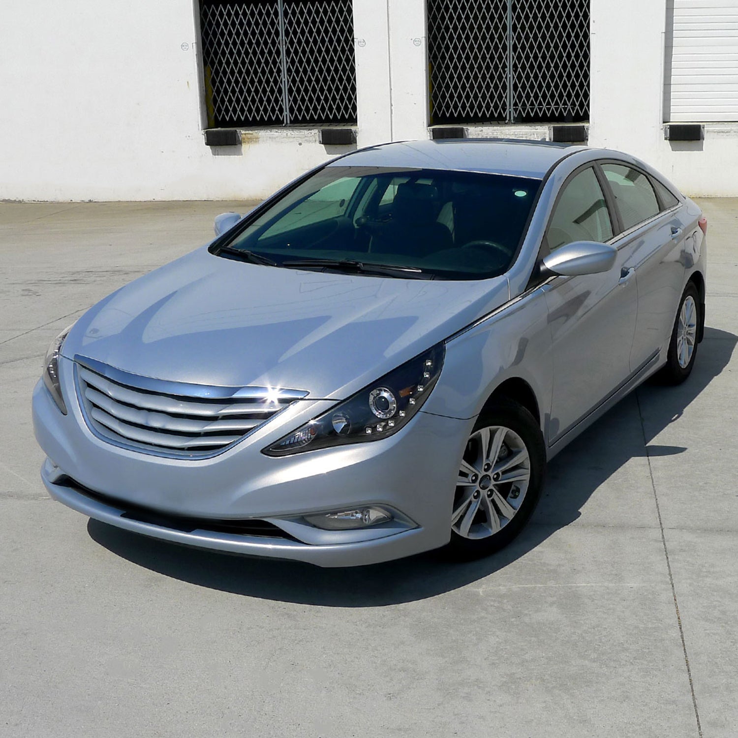 2011-2014 Hyundai Sonata Projector Headlights SMD LED Light Strip Matt Black