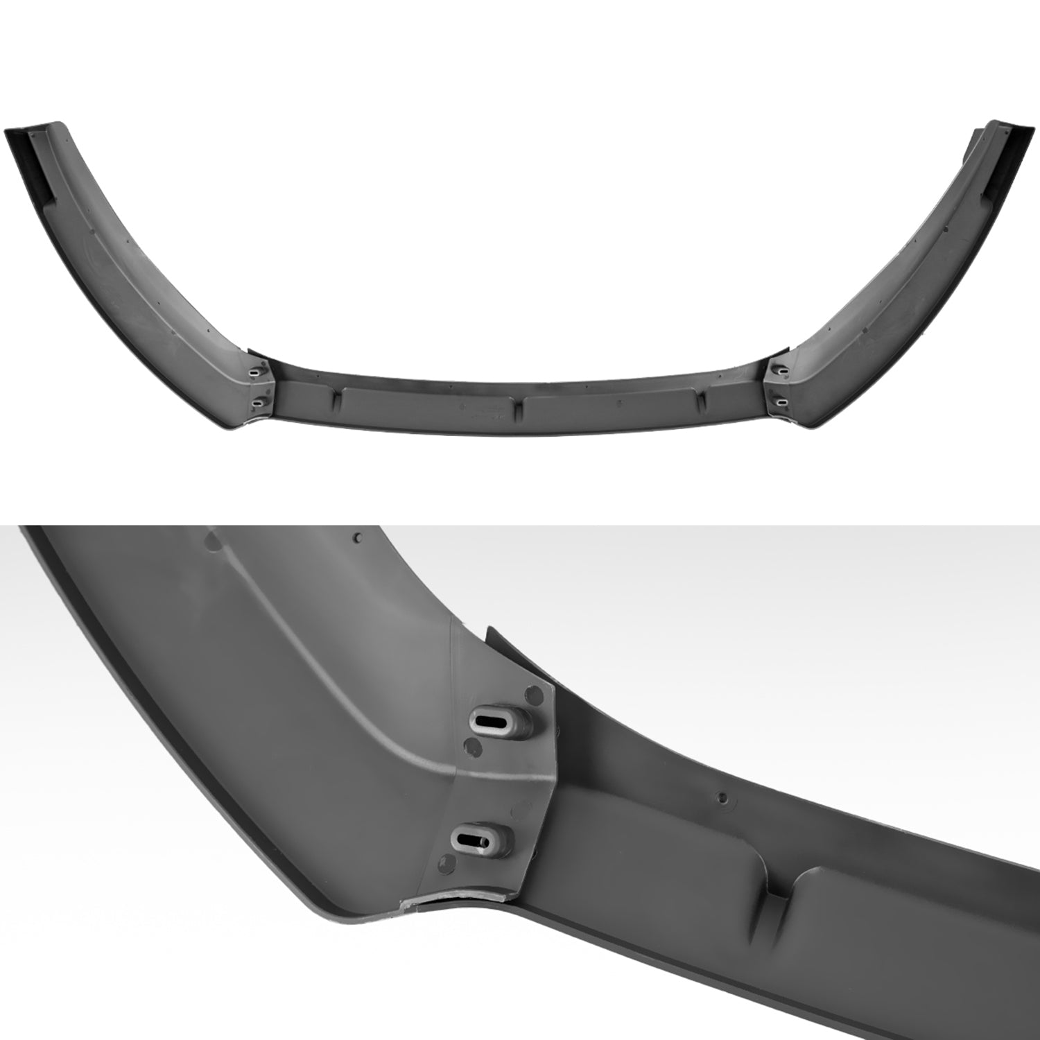 2014-2019 Ford Fiesta Matte Black 3Pcs Front Bumper Lip Splitter Kit