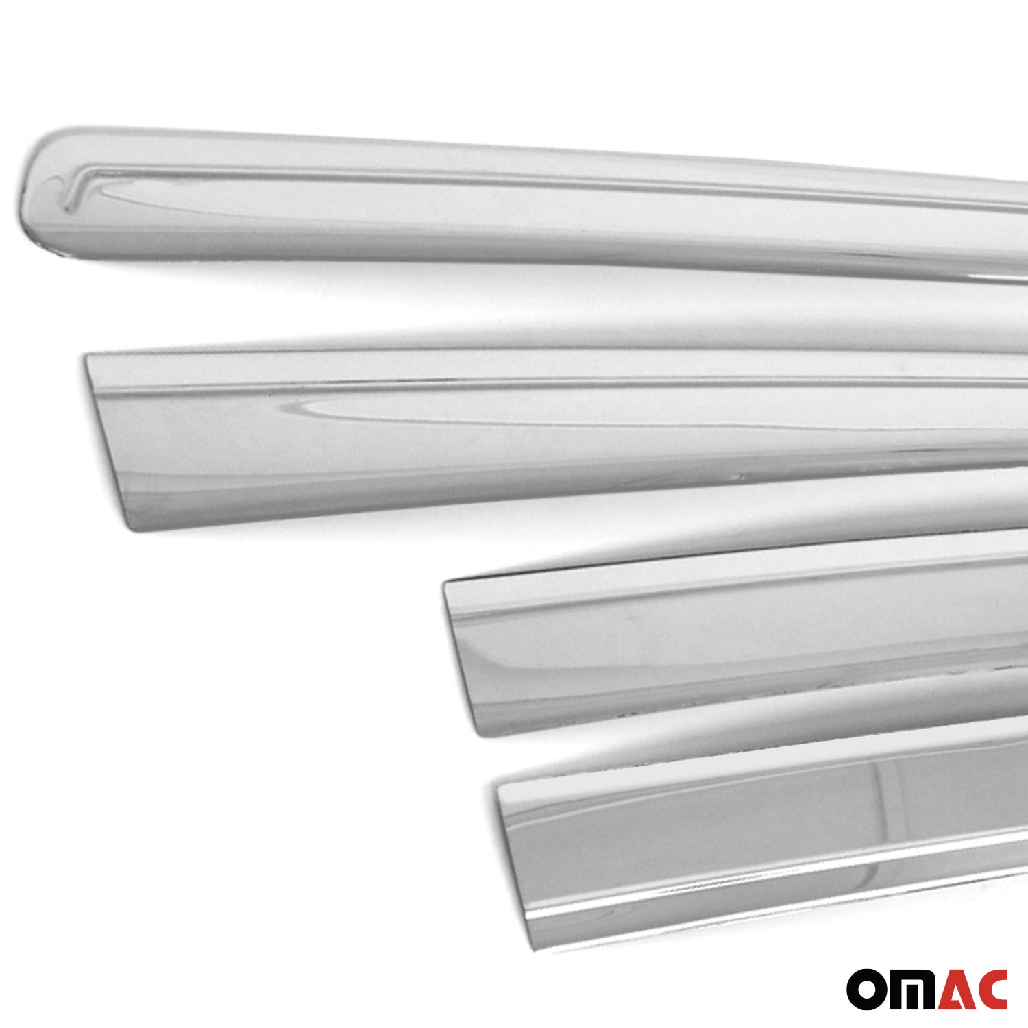 2019-2023 Ford Ranger Side Door Molding Trim Skirt Garnish Stainless Steel Silver 4Pcs