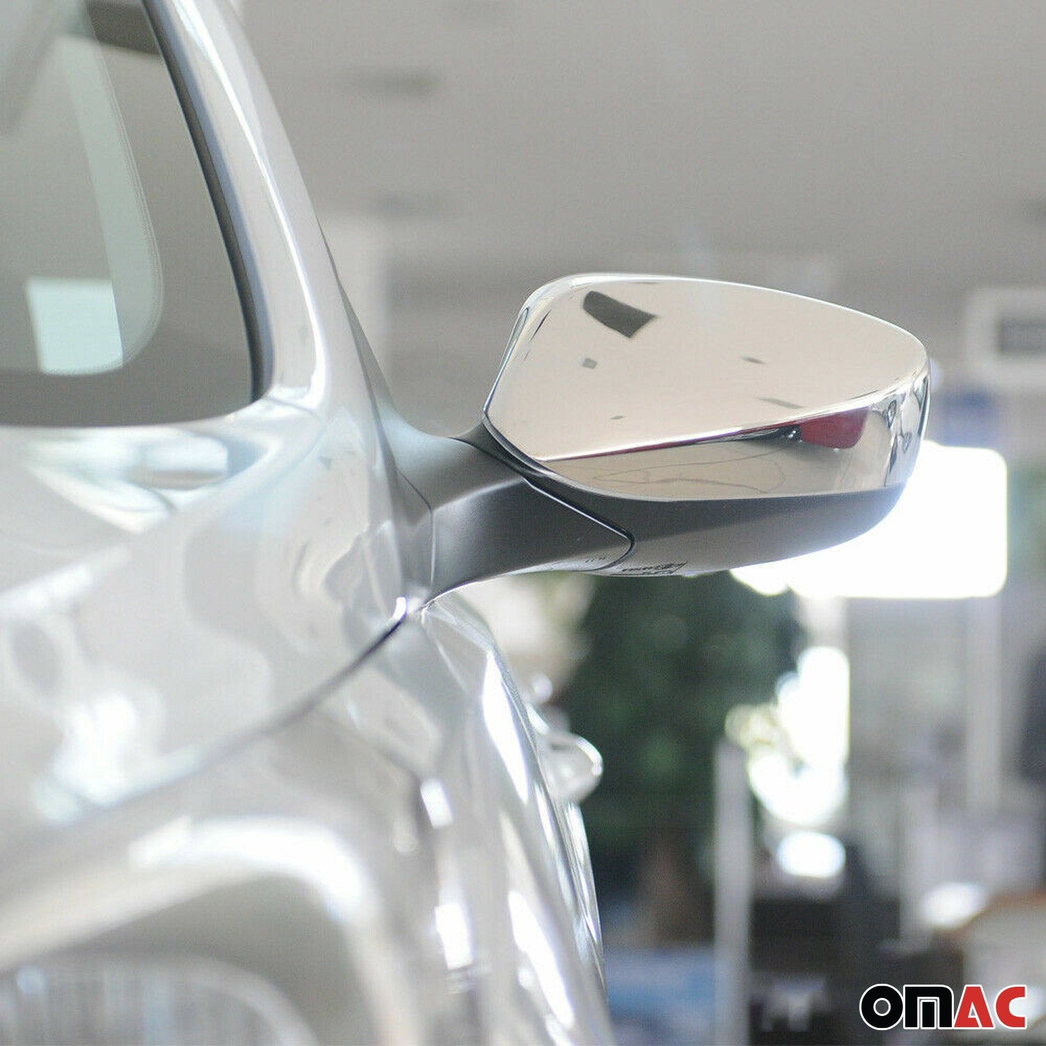 2012-2017 Hyundai Accent Sedan Side Mirror Cover Caps Stainless Steel Silver 2 Pcs