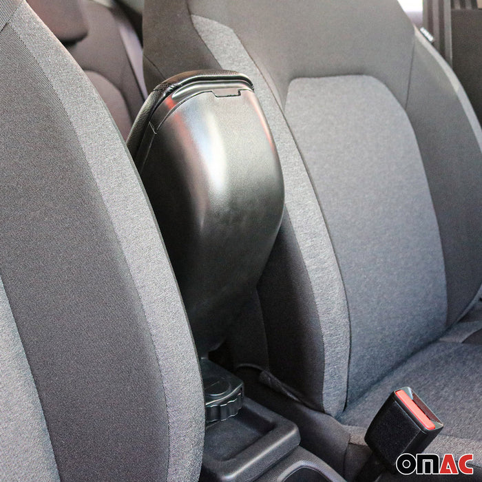 Black Center Console Armrest for Nissan Juke 2011-2020 Plastic Leather Adapter