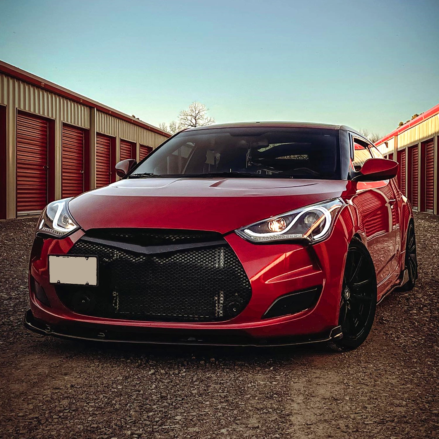 2012-2017 Hyundai Veloster LED Bar Projector Headlight Signal Lights Black