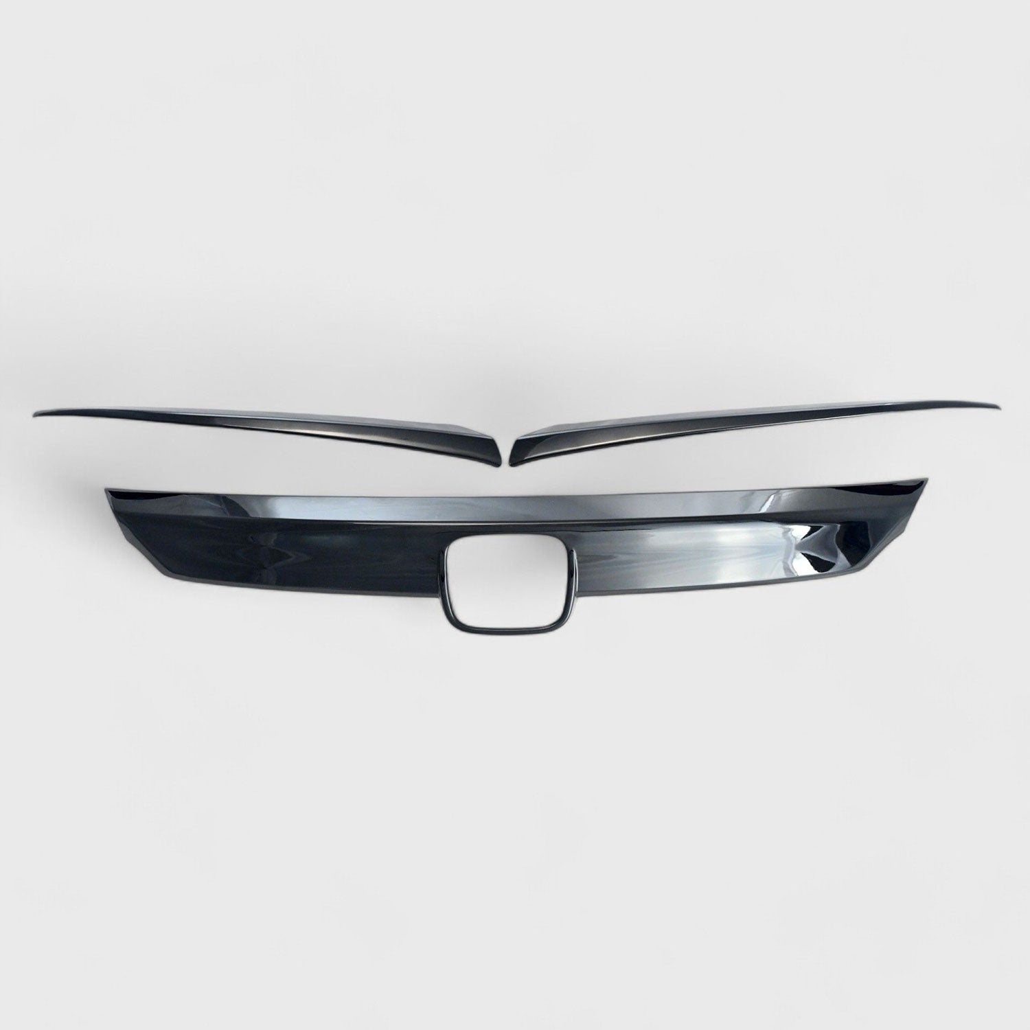 2021-2022 Honda Accord Grille Overlay Gloss Black 3Pcs ABS Plastic