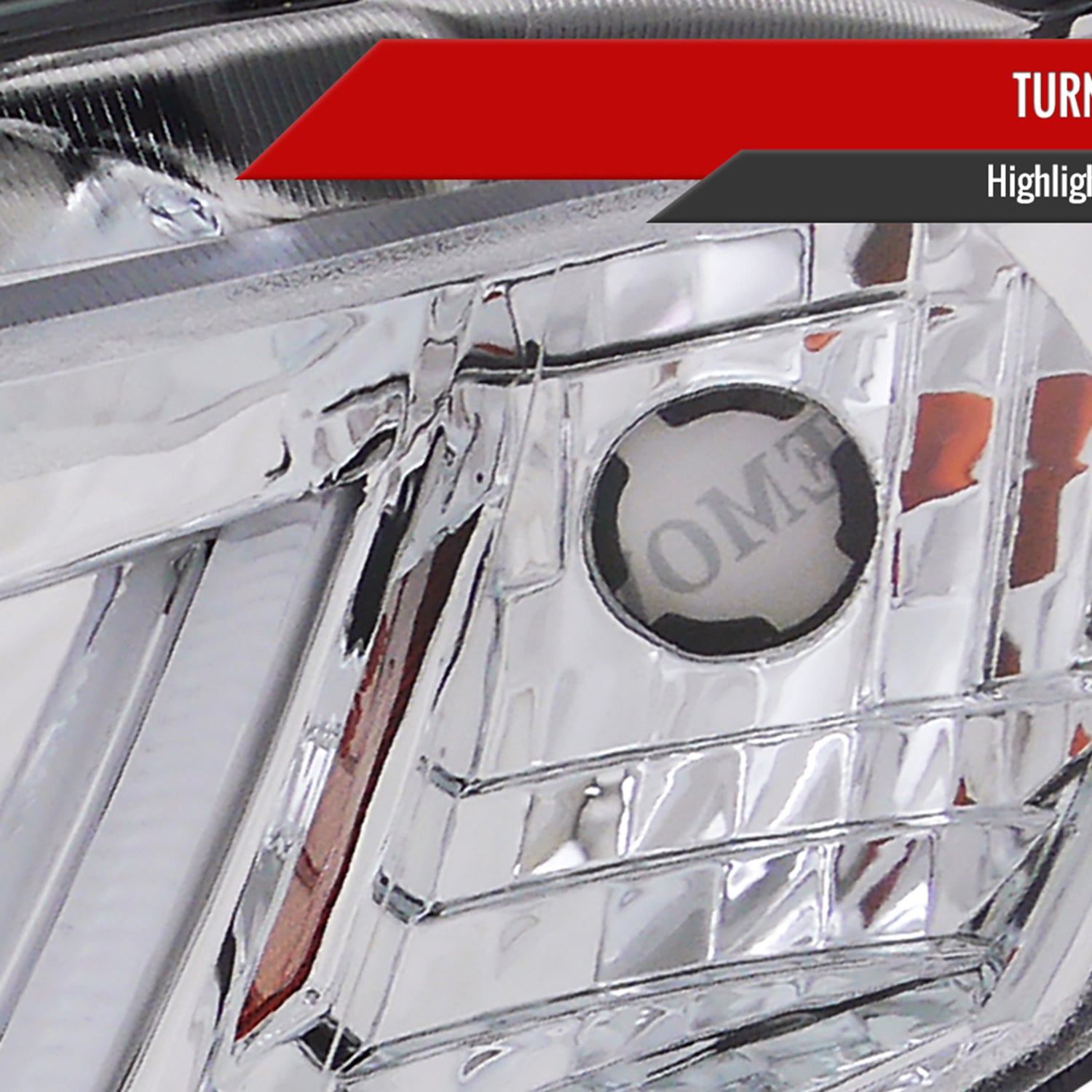 2012-2013 Honda Civic Coupe/ 12-2015 Civic Sedan LED Bar Headlights Chrome