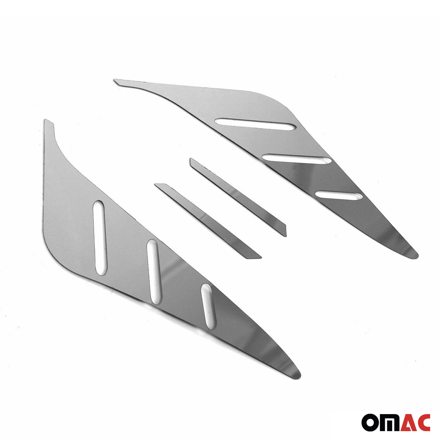 2018-2023 Hyundai Kona Trunk Wing Side Trim Silver Stainless Steel 4 Pcs