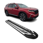 2023-2025 Honda Pilot IV Nerf Bars Side Step Running Boards Black Silver 2x