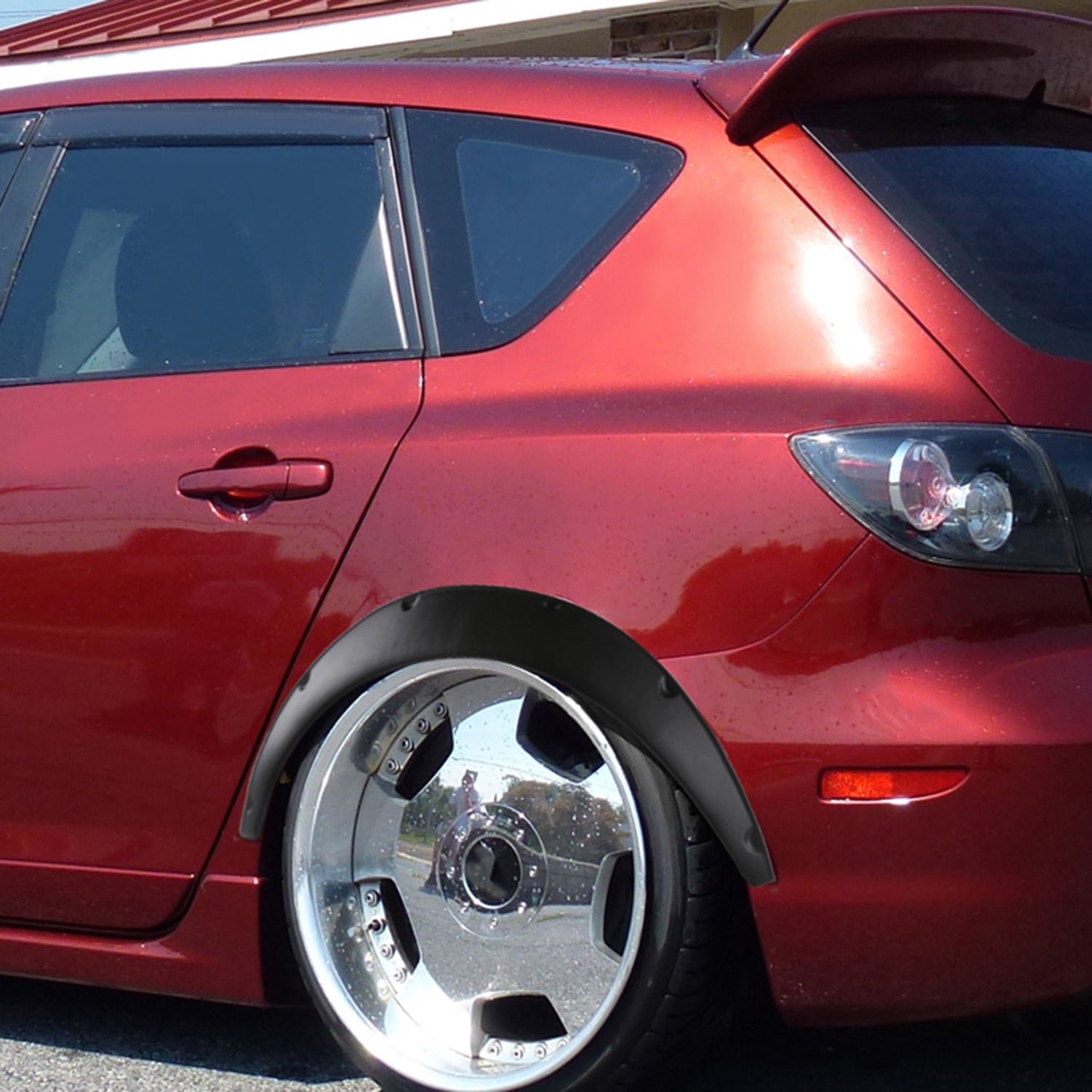 Universal 4PC Set Extra Wide Body Wheel Fender Flares Wheel Protector