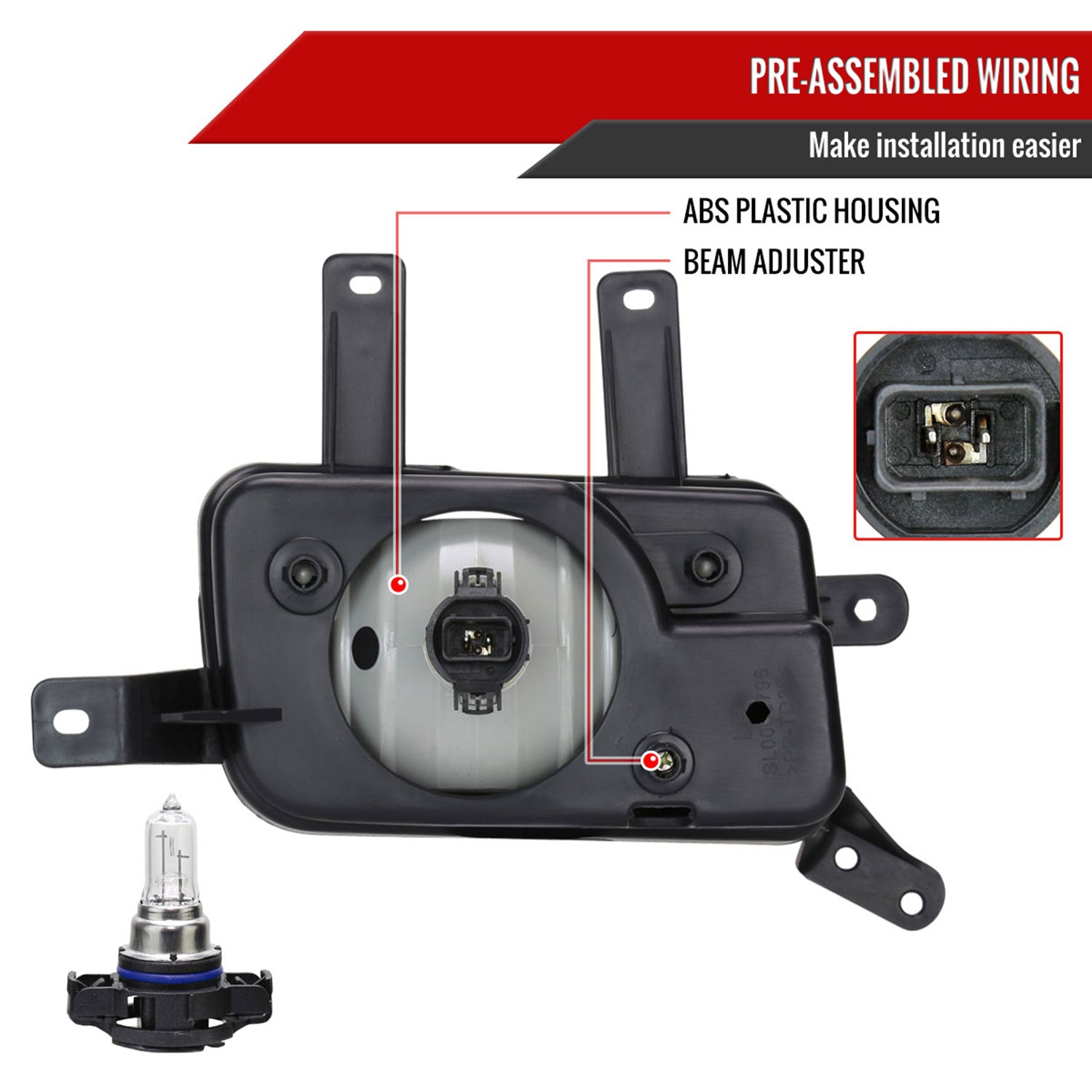 2015-2020 Chevy Tahoe/Suburban H8 Fog Lights Kit Chrome Housing/Clear Lens