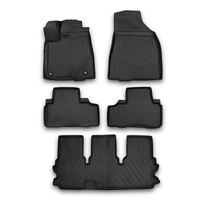 2014-2019 Toyota Highlander Floor Mats Liners Full Set All Weather Black