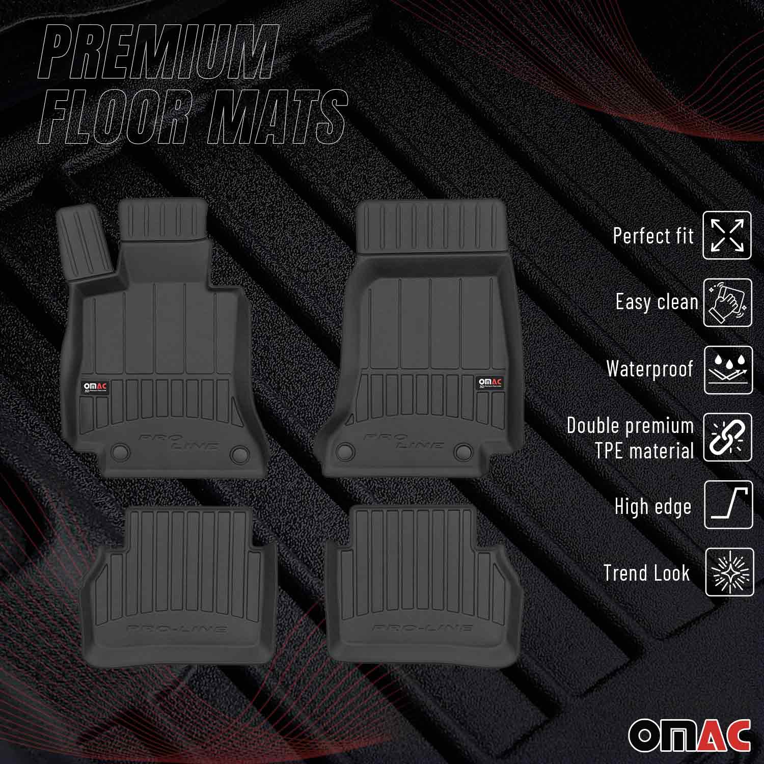 2017-2023 Mercedes E Class S213 Wagon Premium Floor Mats Liners Full Set All Weather Heavy Duty Black