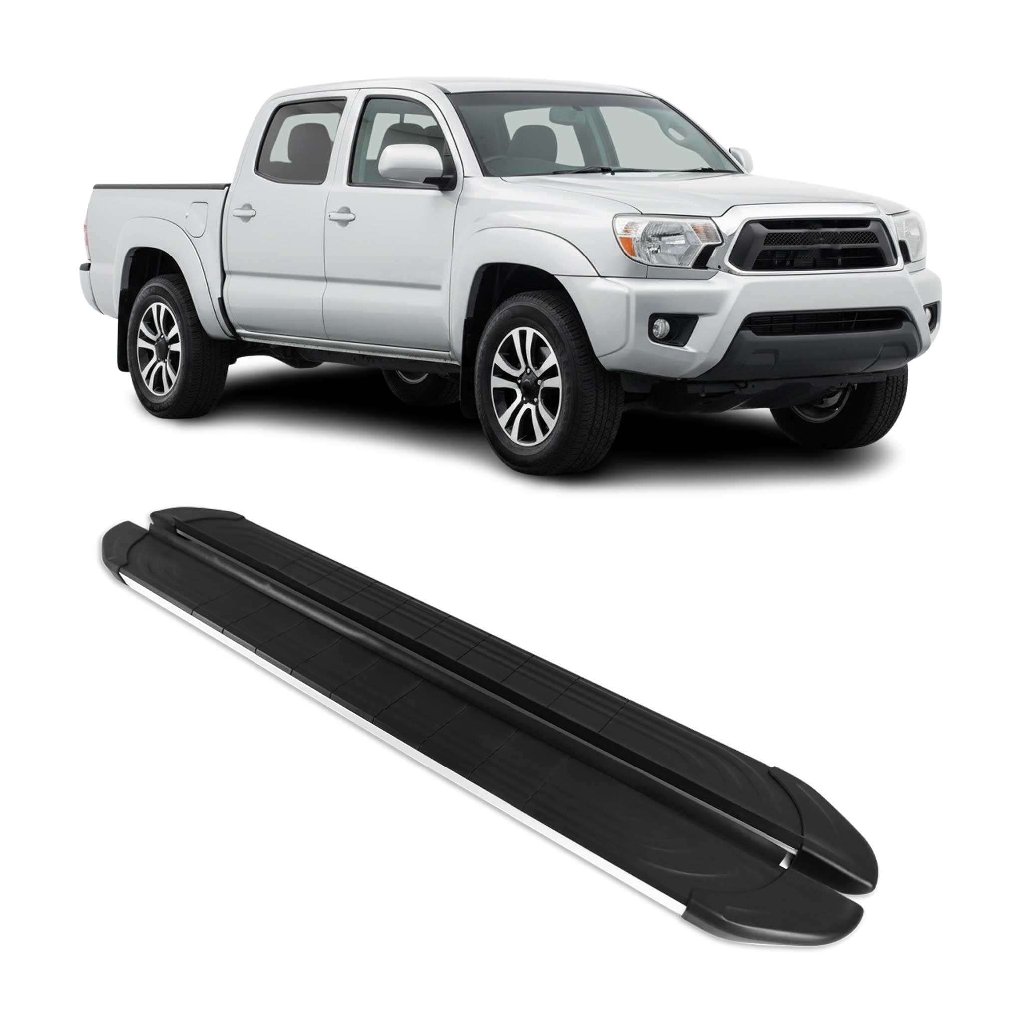 2005-2023 Toyota Tacoma Double Cab Nerf Bar Side Step Running Boards Alu 2x