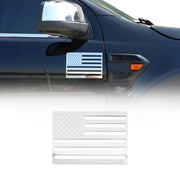 US American Flag Chrome Decal Sticker Stainless Steel