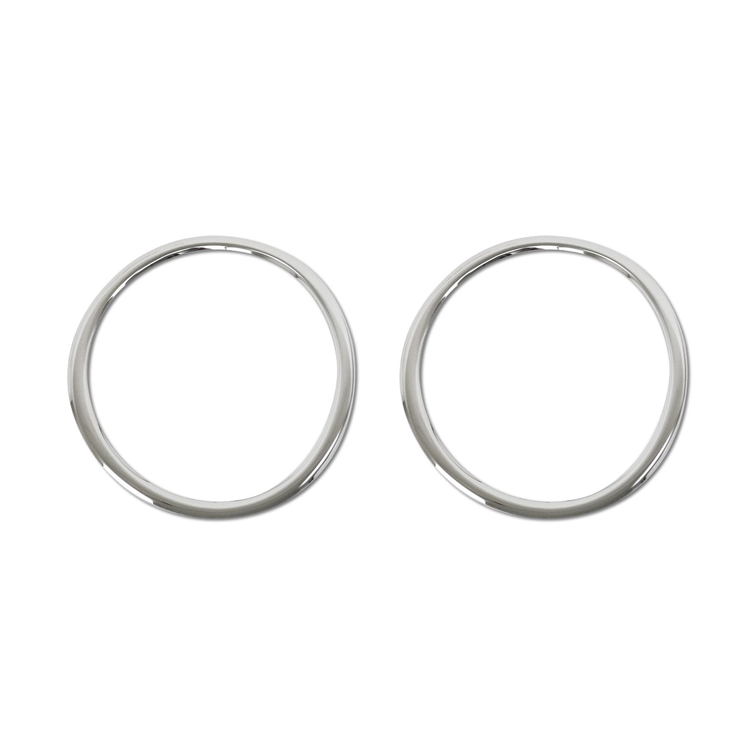 2007-2015 Smart ForTwo Radio Button Switch Seal Washer Trim Stainless Steel 2 Pcs