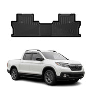 2017-2025 Honda Ridgeline Premium Floor Mats Liners Second Row Rear Black
