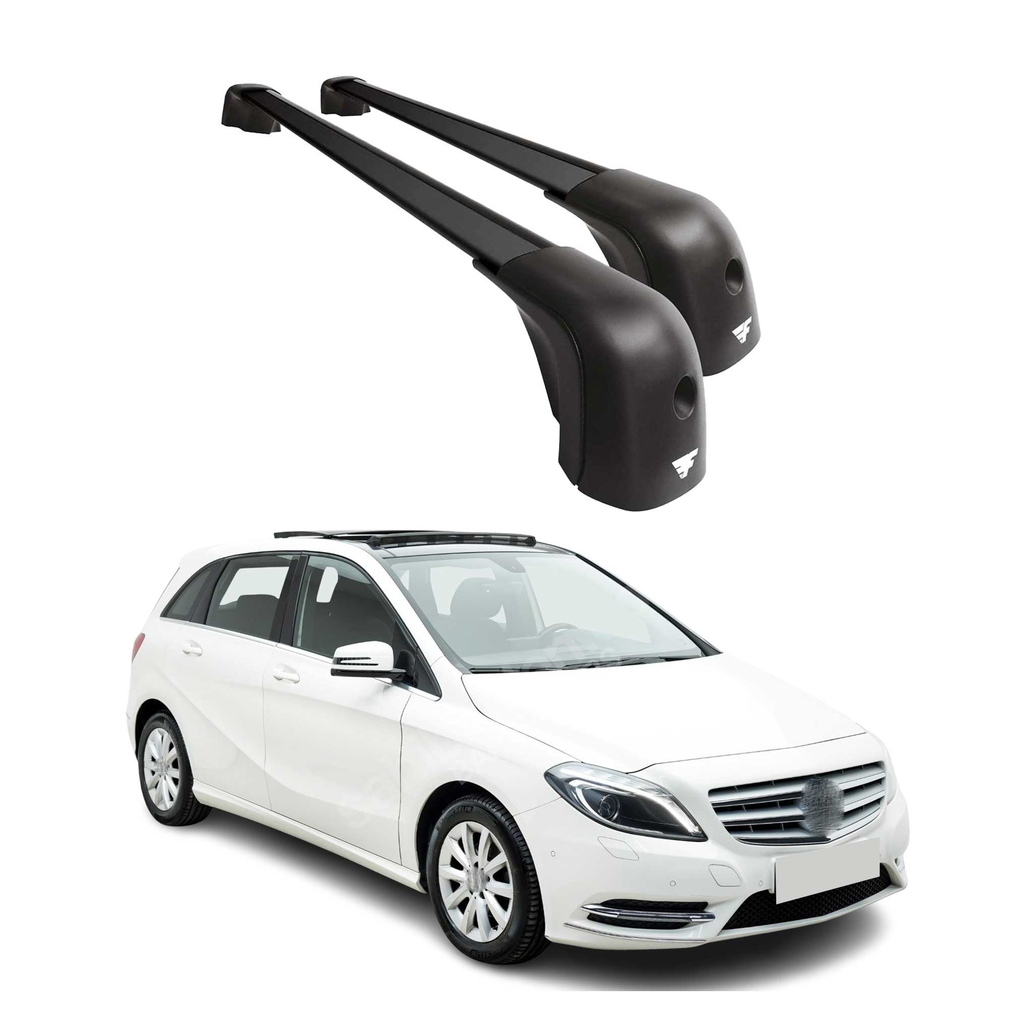 2012-2024 Mercedes B Class W246 W247 Roof Racks Cross Bars Black