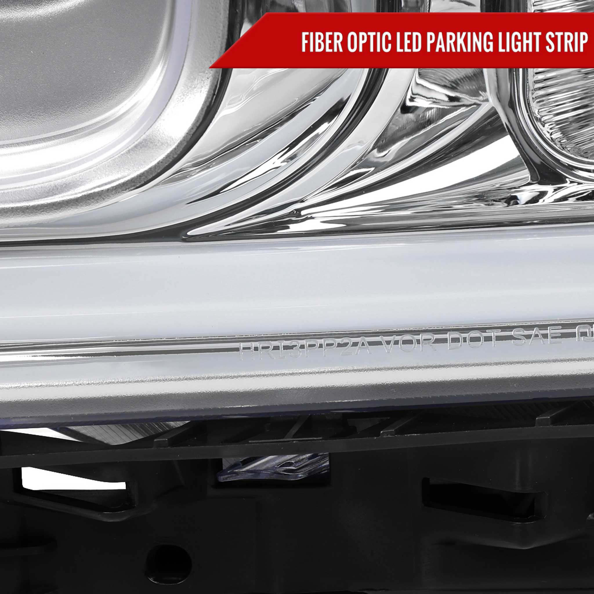 For Ford F-150 2018-2020 LED C Bar Projector Headlights Chrome Housing Clear Lens