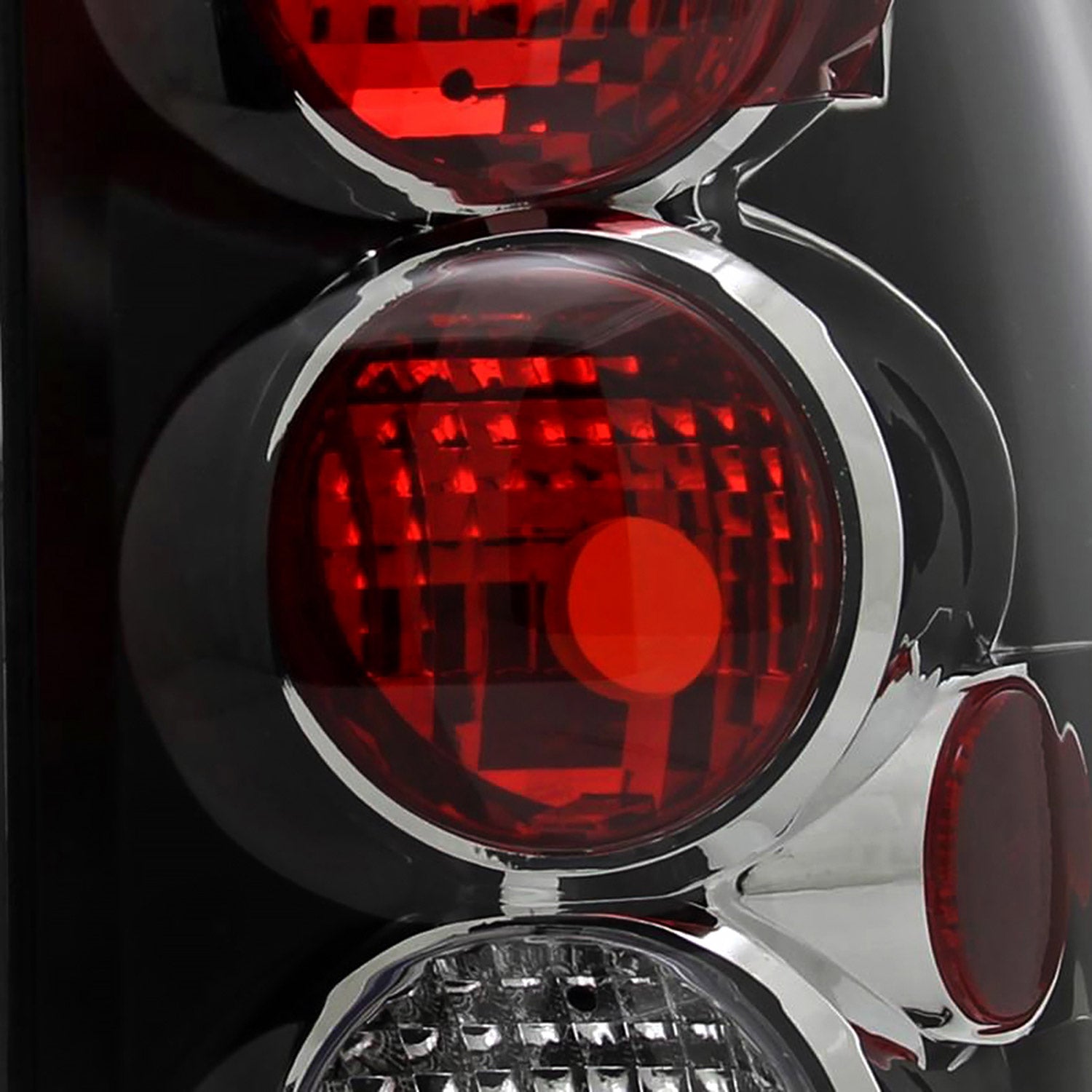 2002-2009 Chevrolet Trailblazer Tail Lights Matte Black Housing/Clear Lens