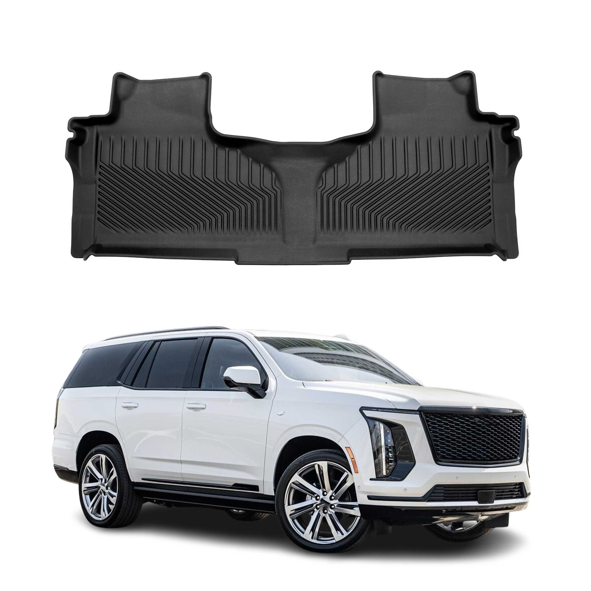 2021-2025 Cadillac Escalade Premium Floor Mats Liners Second Row Rear